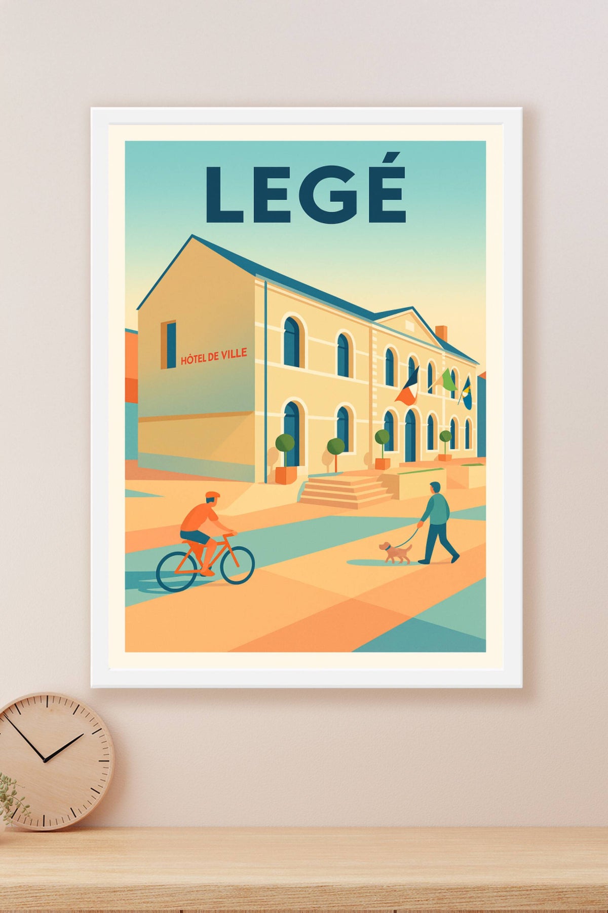 Affiche de Legé - Charme et vie locale en illustration vintage
