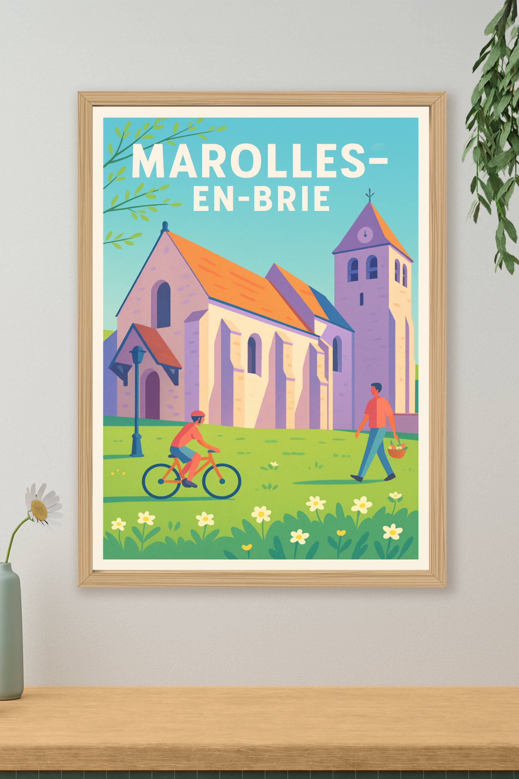 Affiche de Marolles-en-Brie - Charme et sérénité au cœur du village
