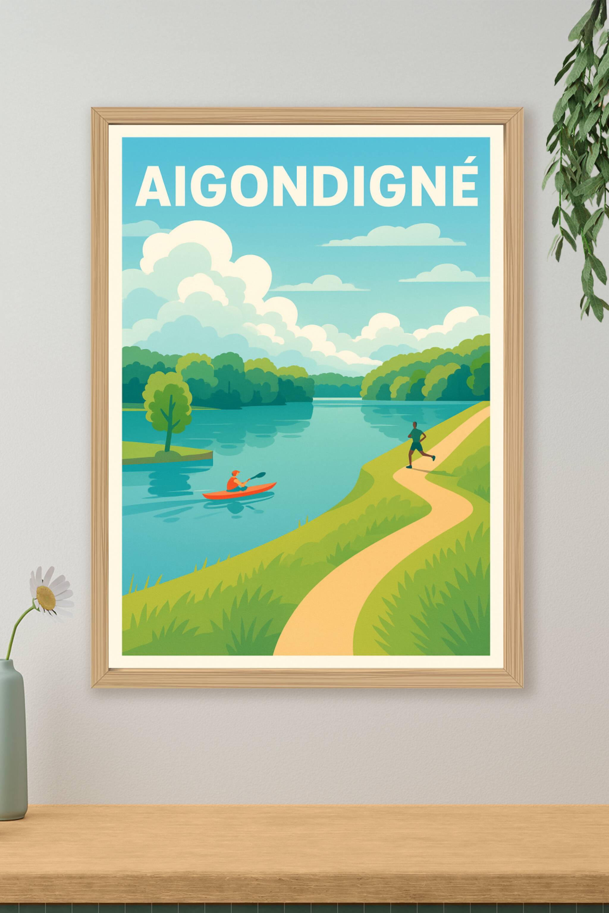 Affiche de Aigondigné - Escapade nature au fil de l'eau