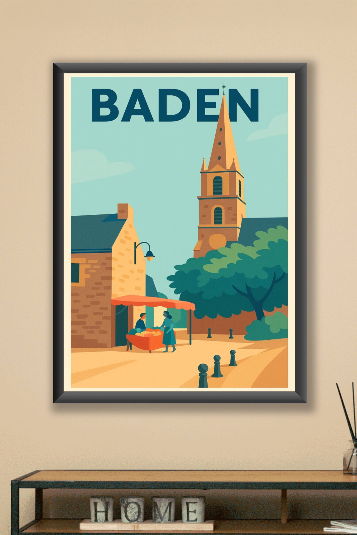 Affiche de Baden - Charme et douceur d'une place de village