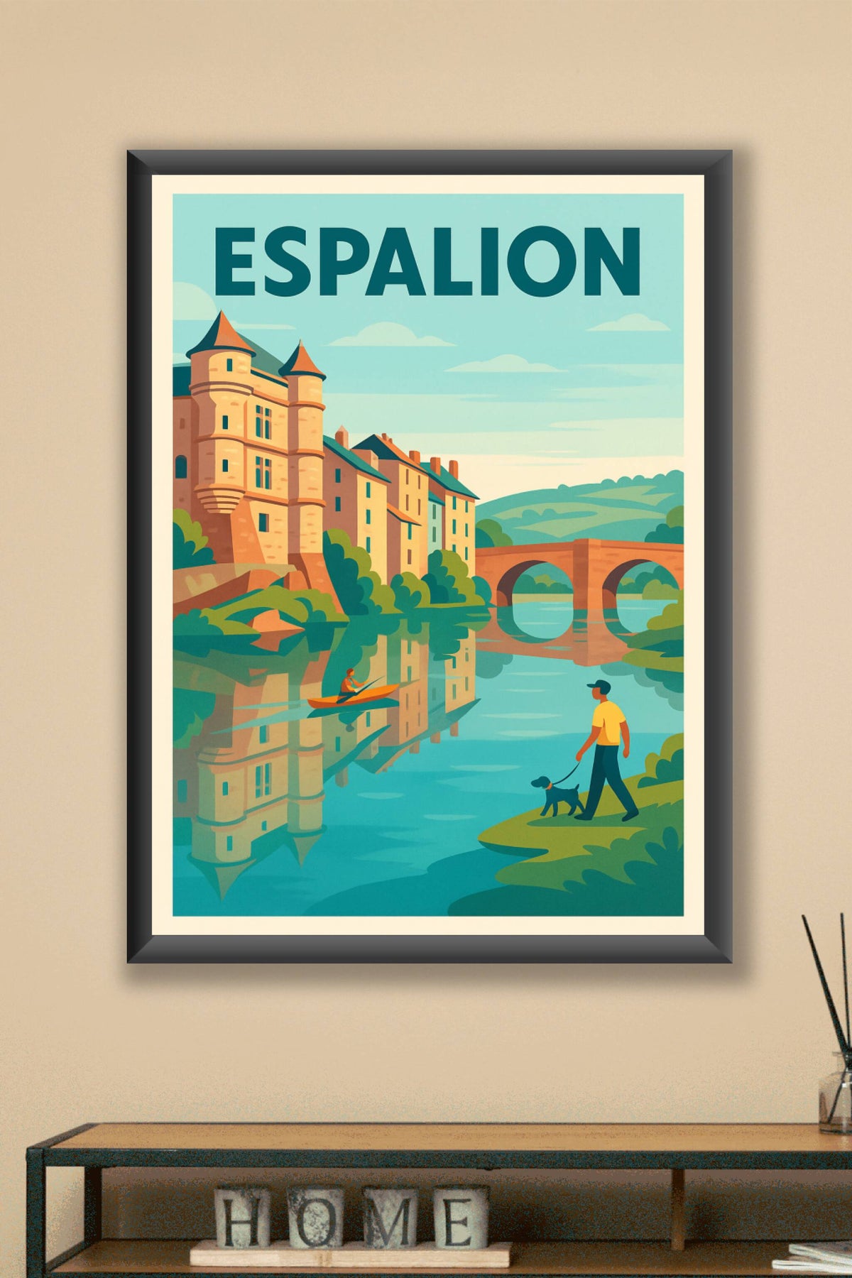 Affiche de Espalion - Un havre de paix au bord de la rivière