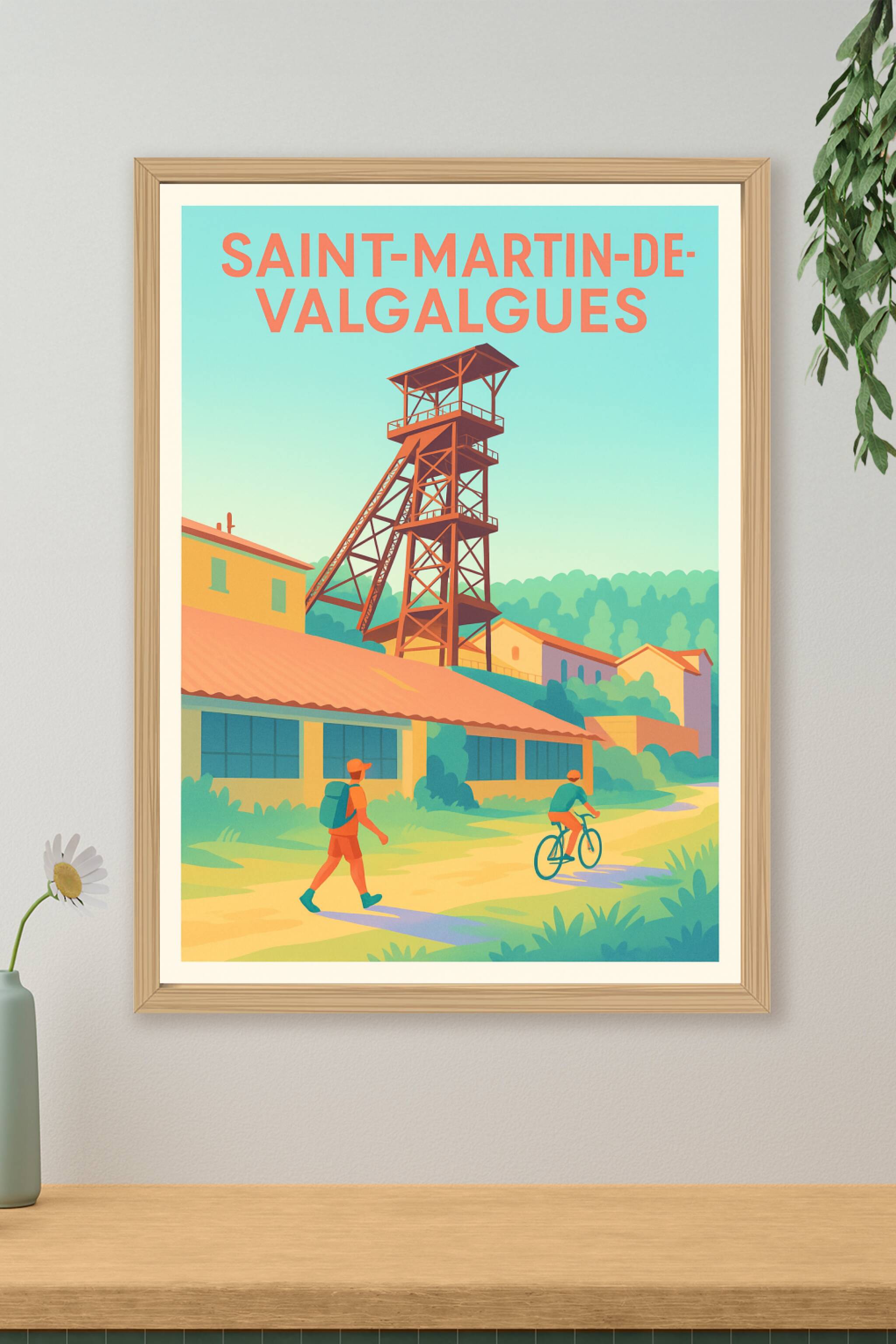 Affiche de Saint-Martin-de-Valgalgues - L'âme industrielle en balade