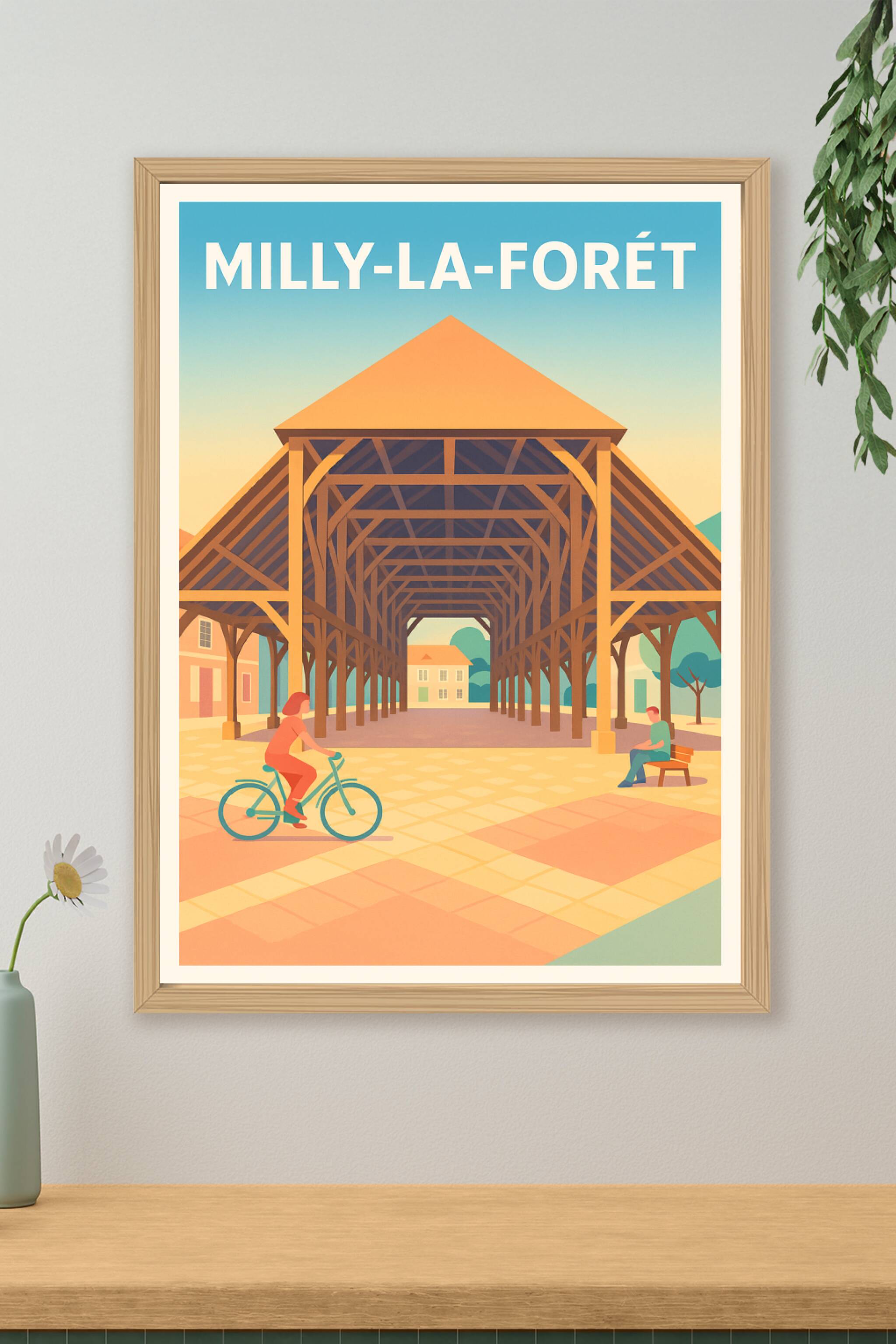 Affiche de Milly-la-Forêt - Charme authentique sous la halle en bois
