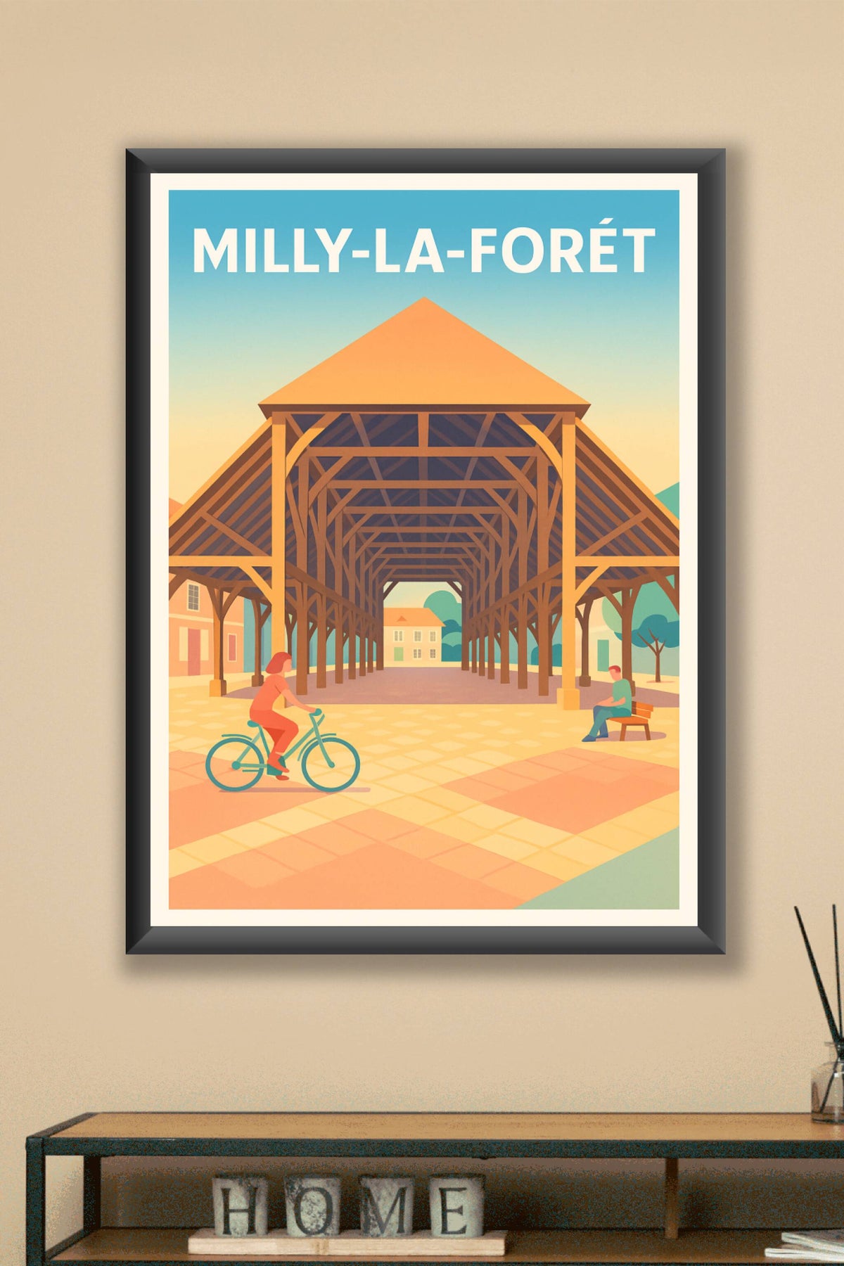 Affiche de Milly-la-Forêt - Charme authentique sous la halle en bois