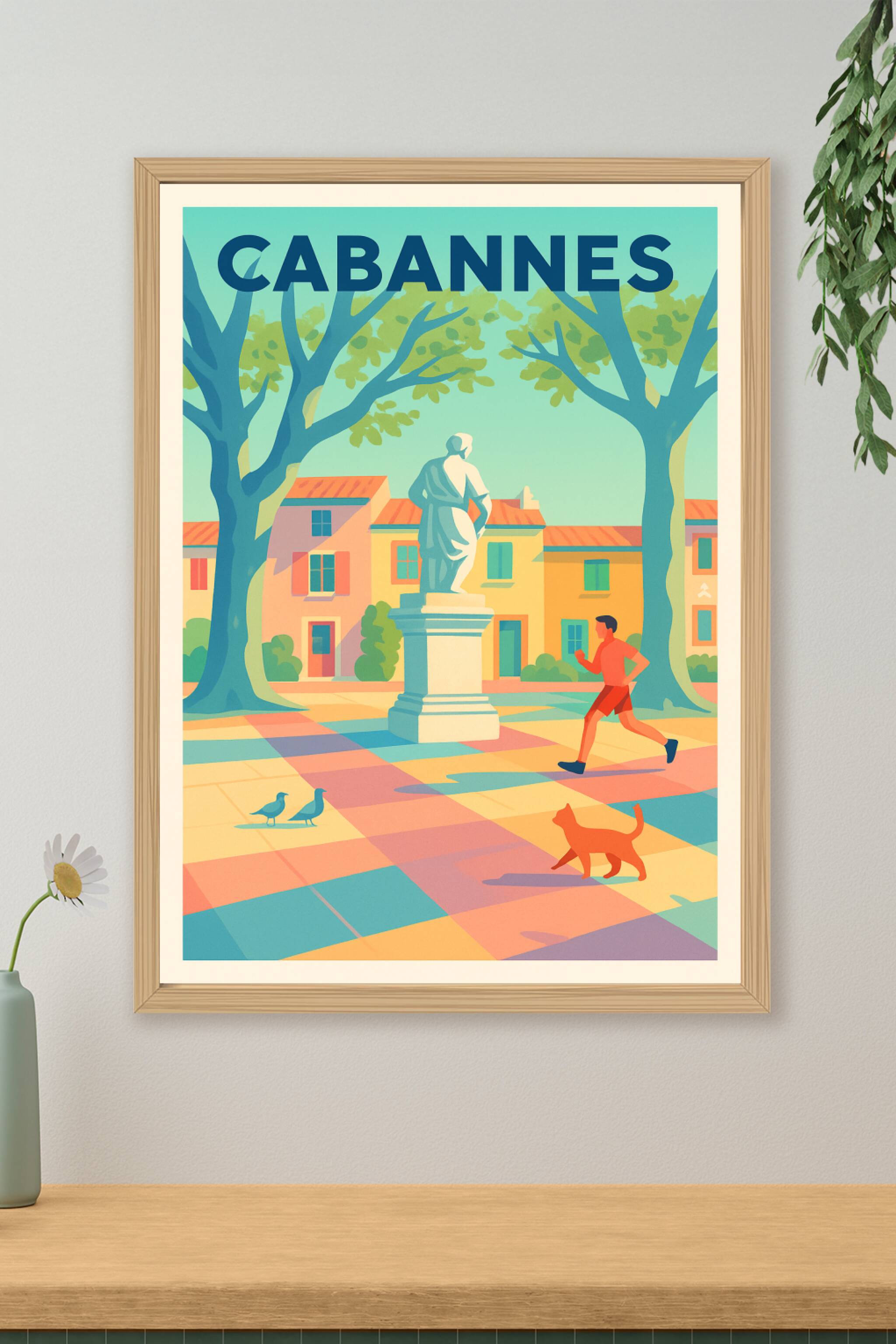 Affiche de Cabannes - Un coin de vie paisible ensoleillé