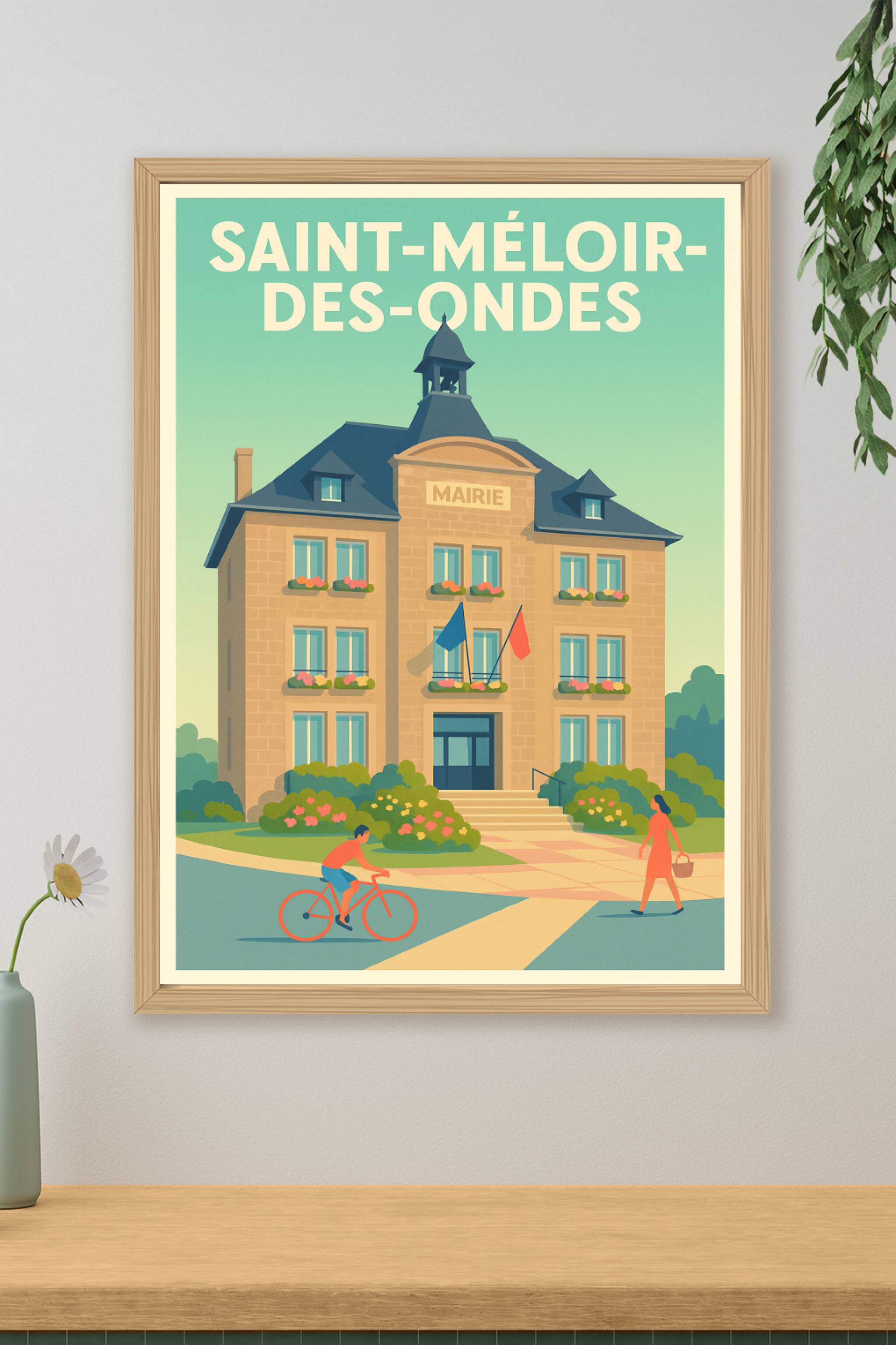 Affiche de Saint-Méloir-des-Ondes - Charme et vie locale à la mairie
