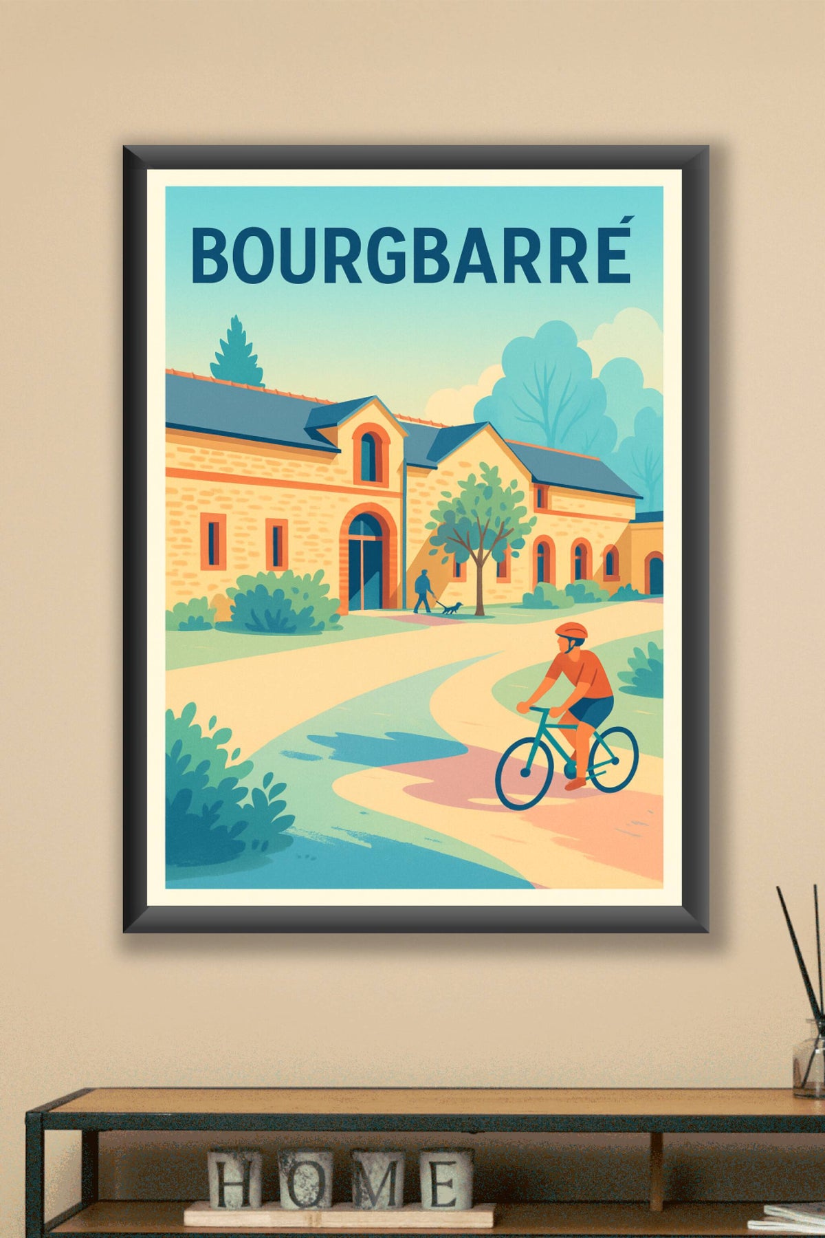 Affiche de Bourgbarré - Charme paisible et balades en vélo