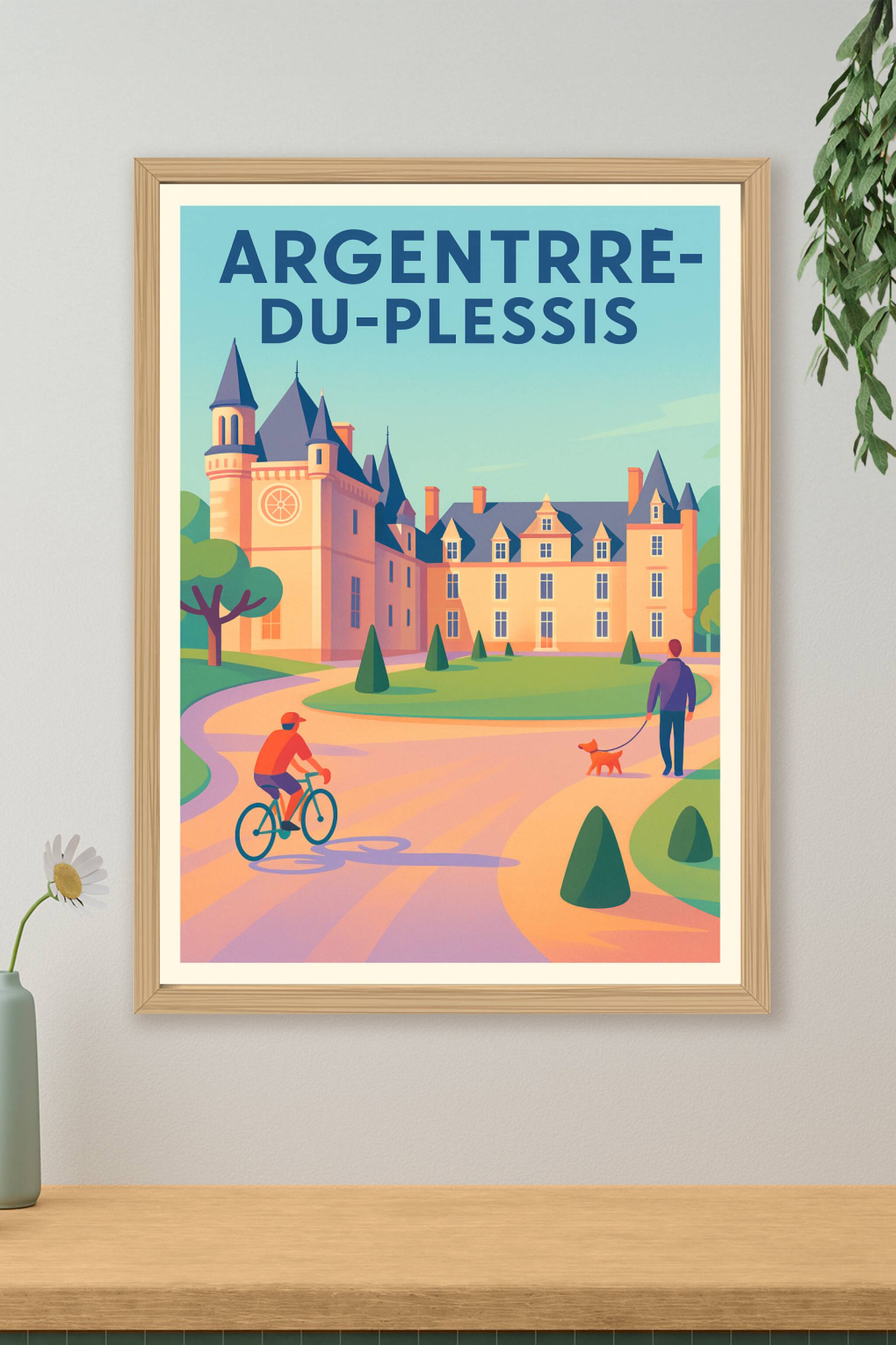 Affiche de Argentré-du-Plessis - L'élégance du château au cœur de la nature