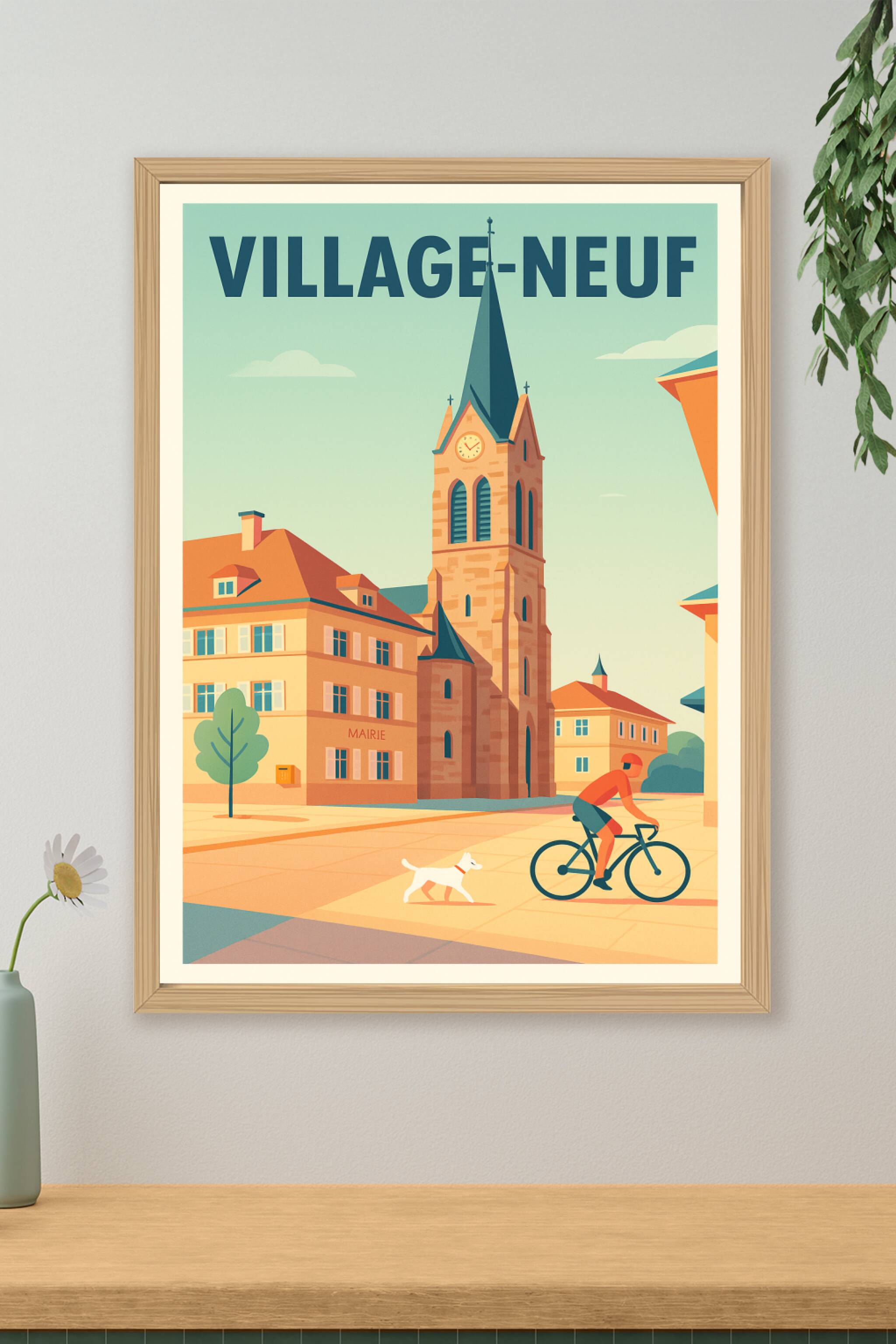 Affiche de Village-Neuf - Charme et tranquillité au cœur de l'Alsace
