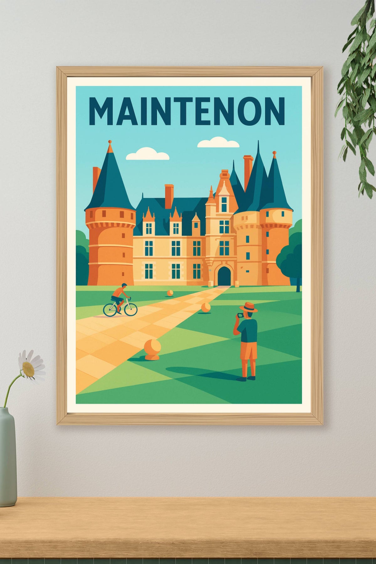 Affiche de Maintenon - Château et balades bucoliques