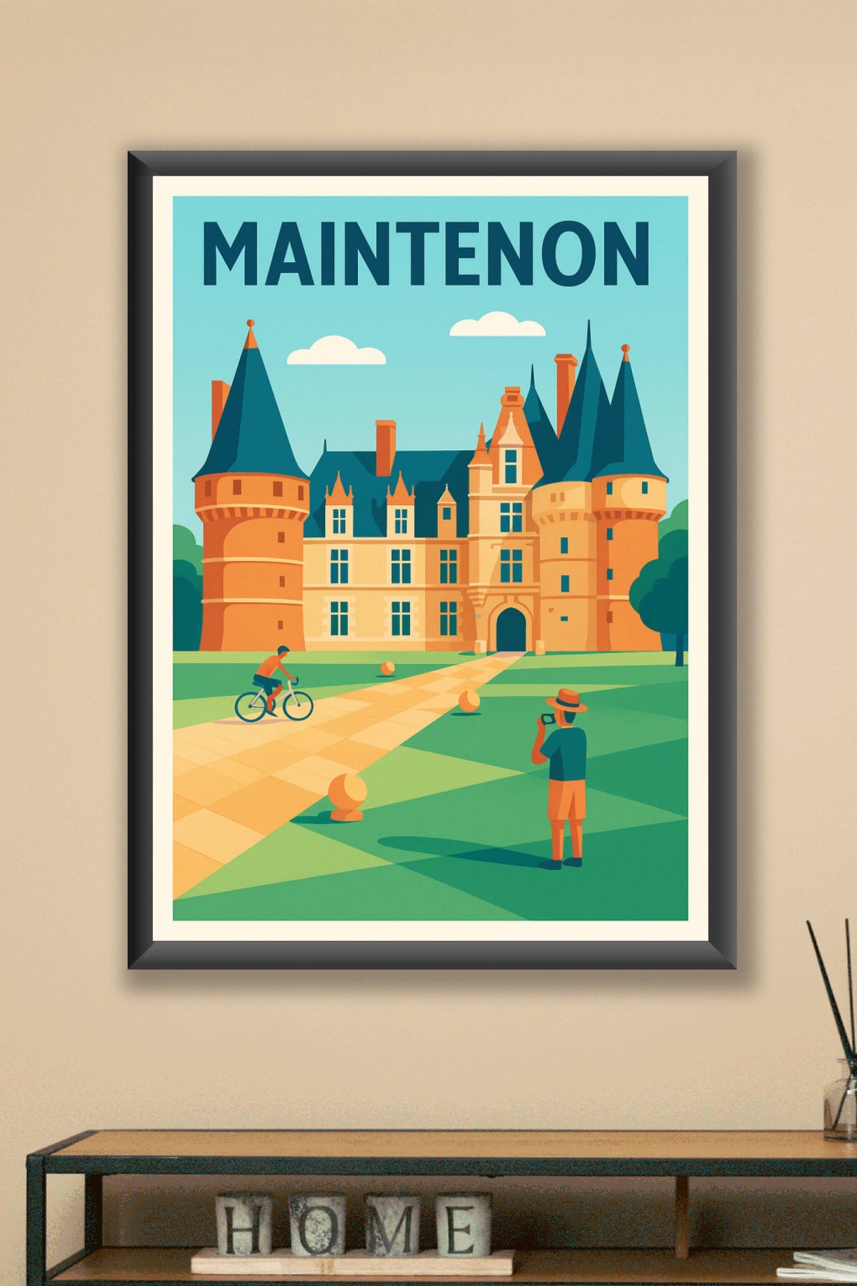 Affiche de Maintenon - Château et balades bucoliques