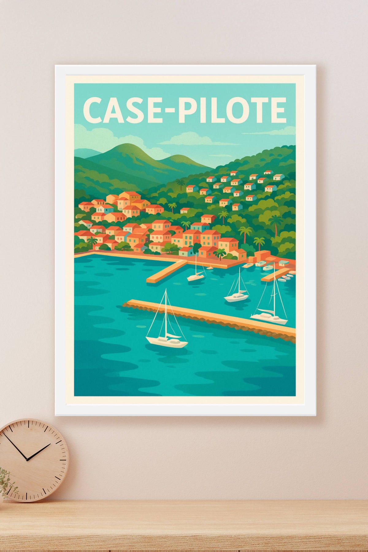 Affiche de Case-Pilote - Évasion tropicale au bord de mer