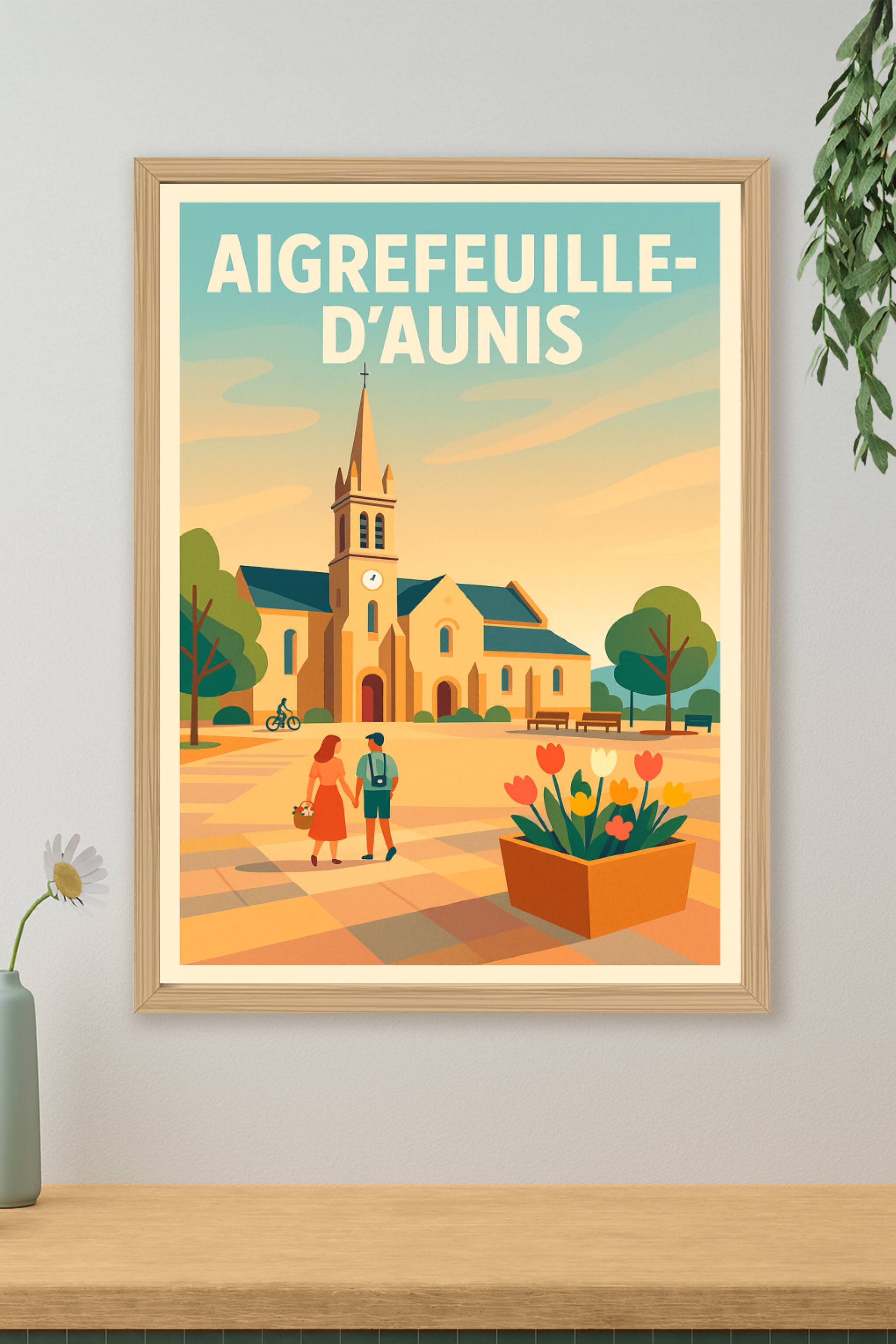 Affiche de Aigrefeuille-d'Aunis - Charme et douceur de vie en poésie