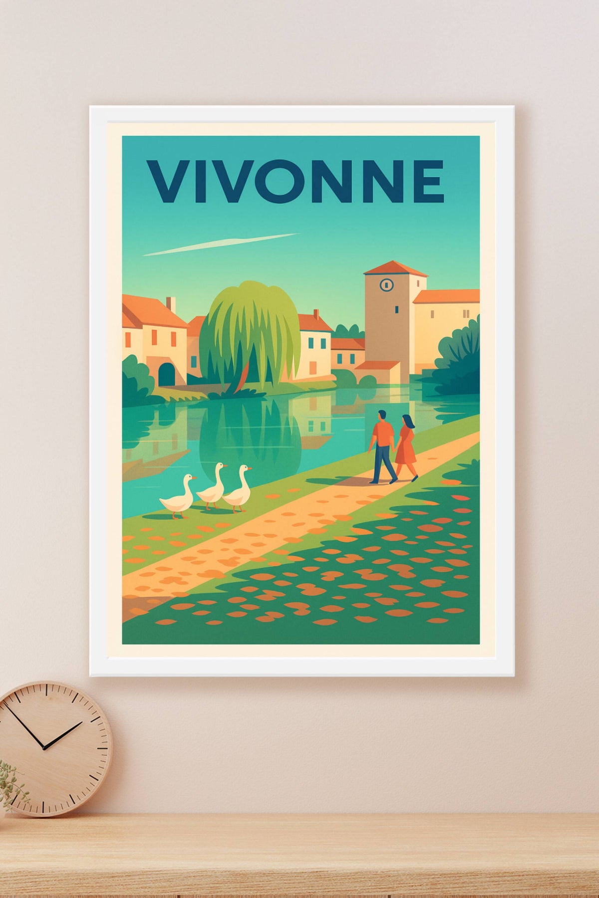 Affiche de Vivonne - Promenade bucolique au bord de l'eau