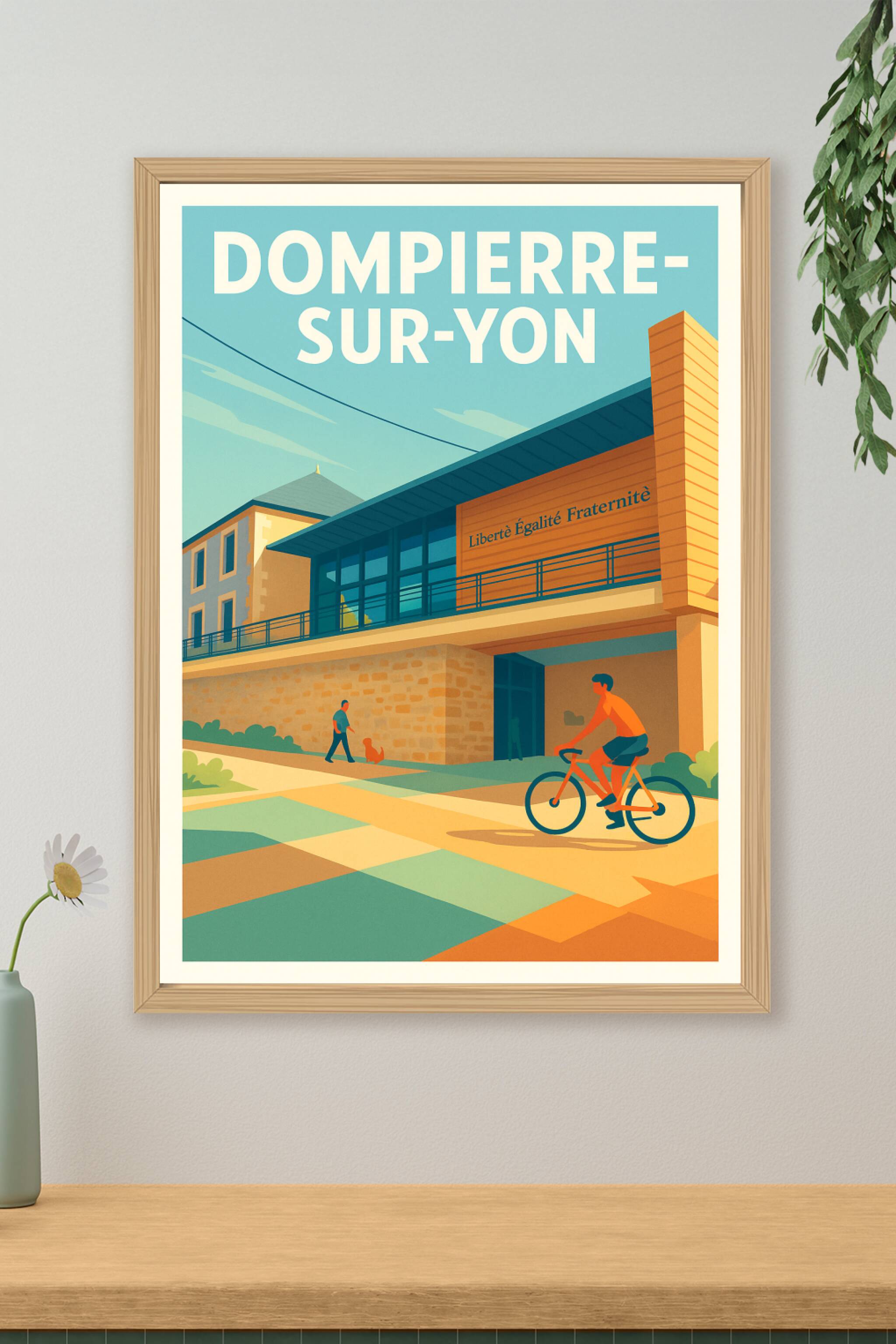 Affiche de Dompierre-sur-Yon - L'harmonie d'une vie locale apaisée