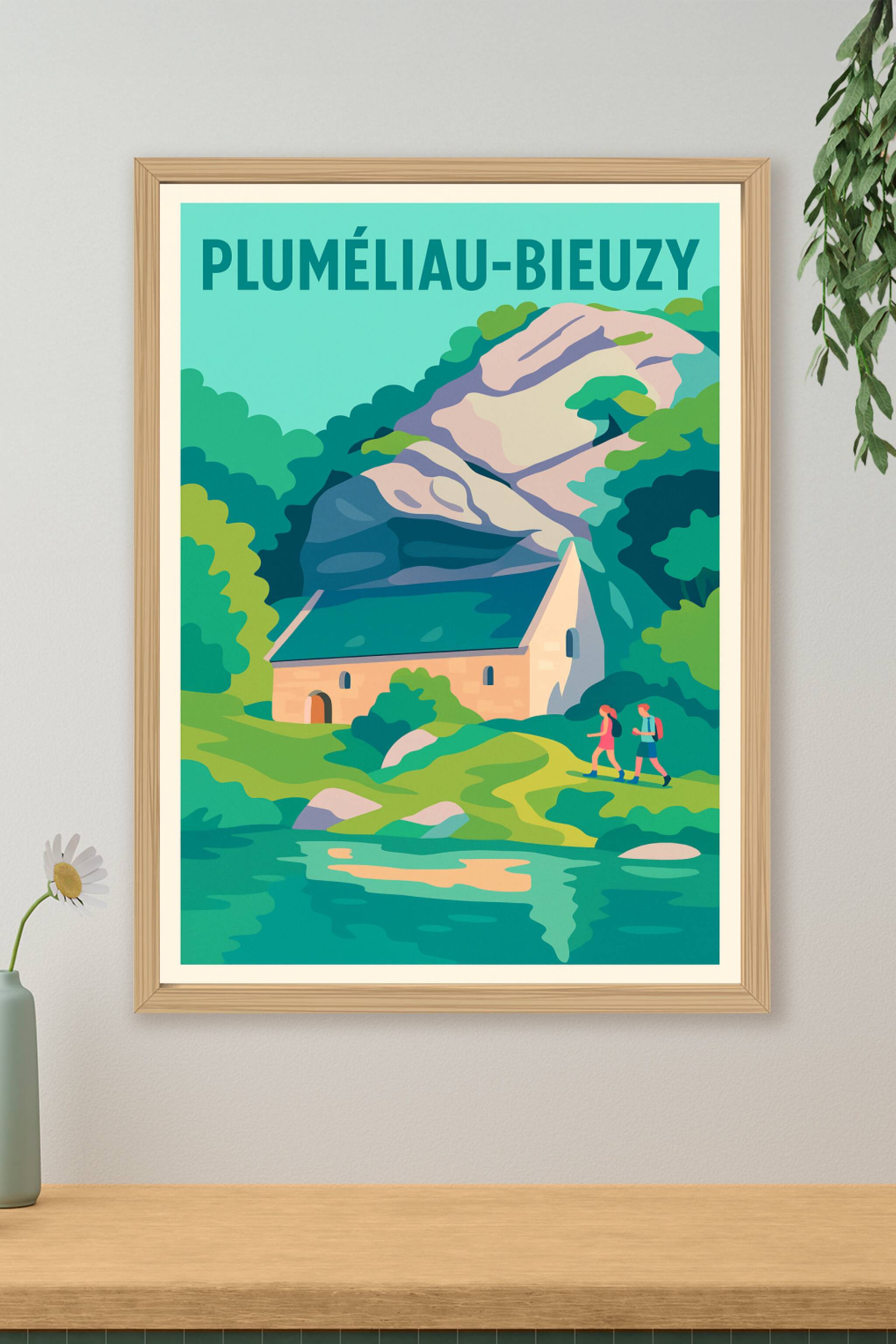 Affiche de Pluméliau-Bieuzy - Entre nature et patrimoine à couper le souffle