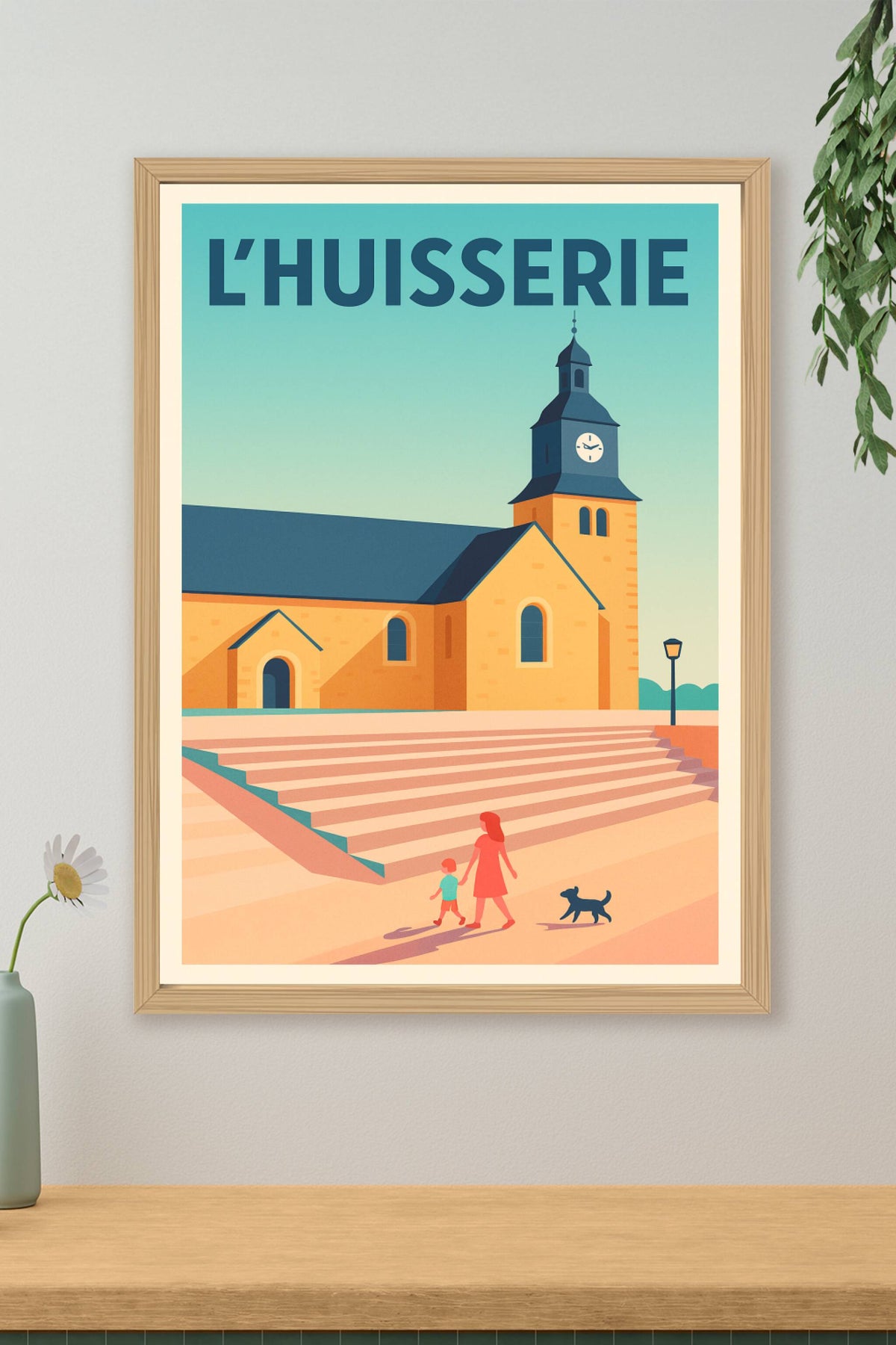 Affiche de L'Huisserie - L'horloge du temps paisible