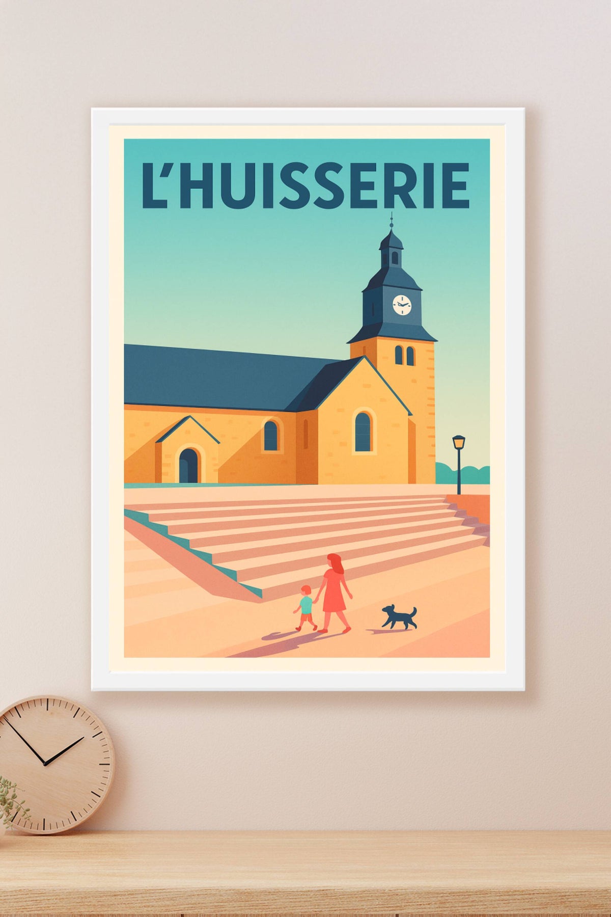 Affiche de L'Huisserie - L'horloge du temps paisible