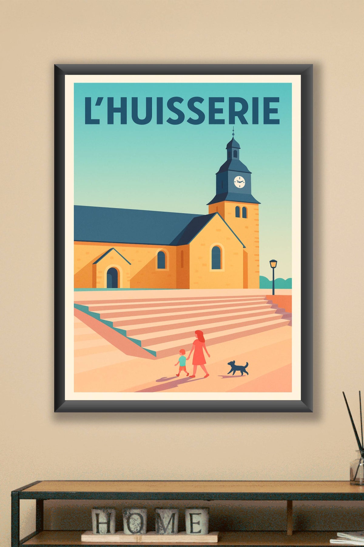 Affiche de L'Huisserie - L'horloge du temps paisible