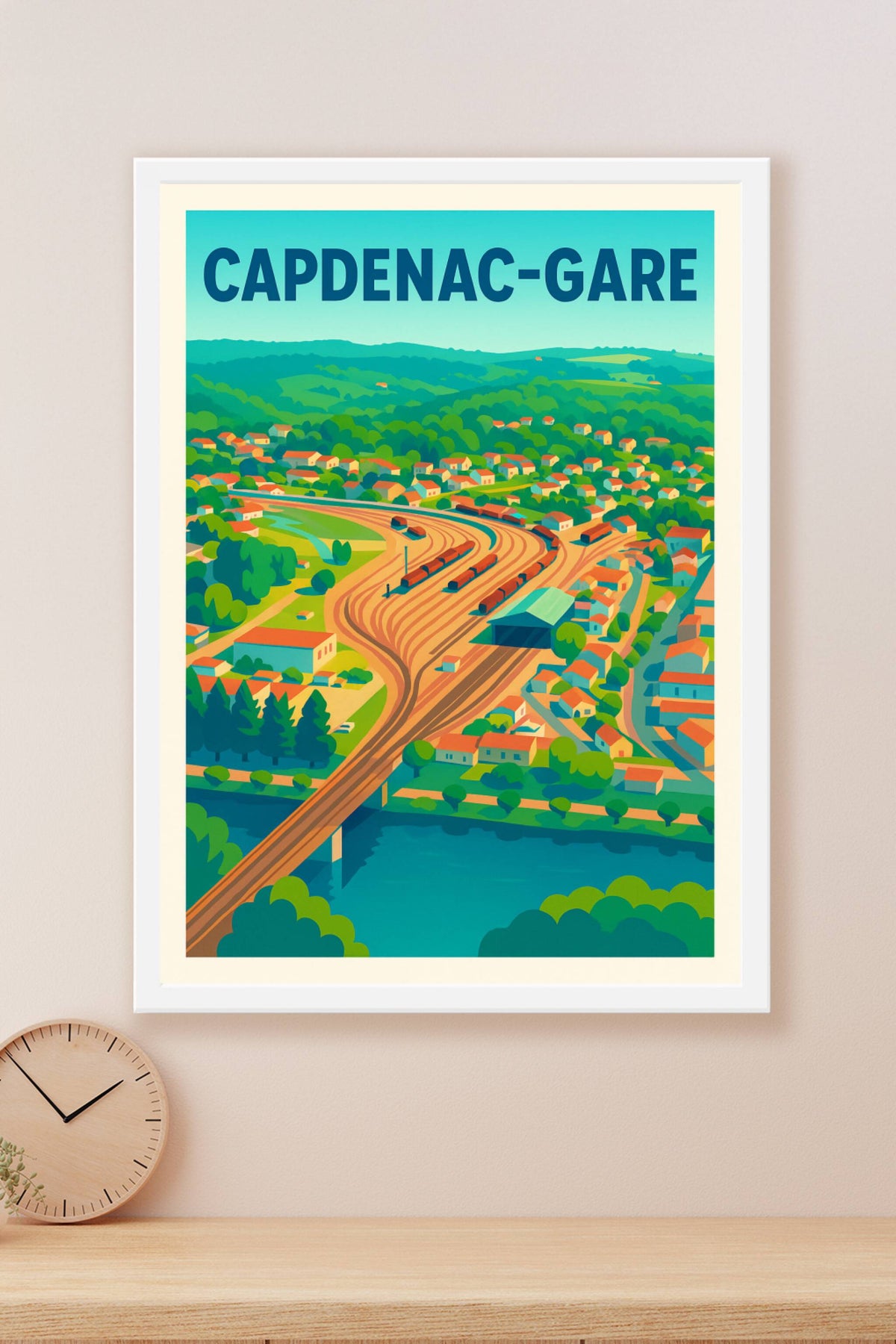 Affiche de Capdenac-Gare - Vue panoramique et charme ferroviaire