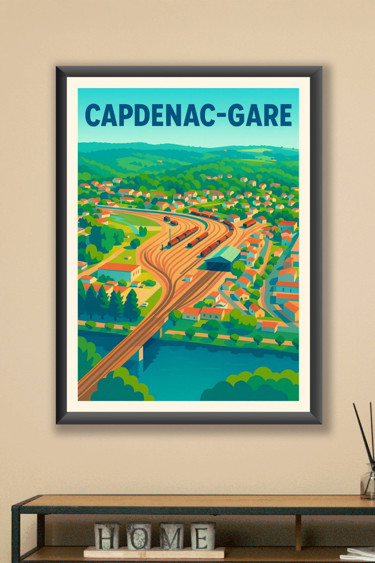 Affiche de Capdenac-Gare - Vue panoramique et charme ferroviaire