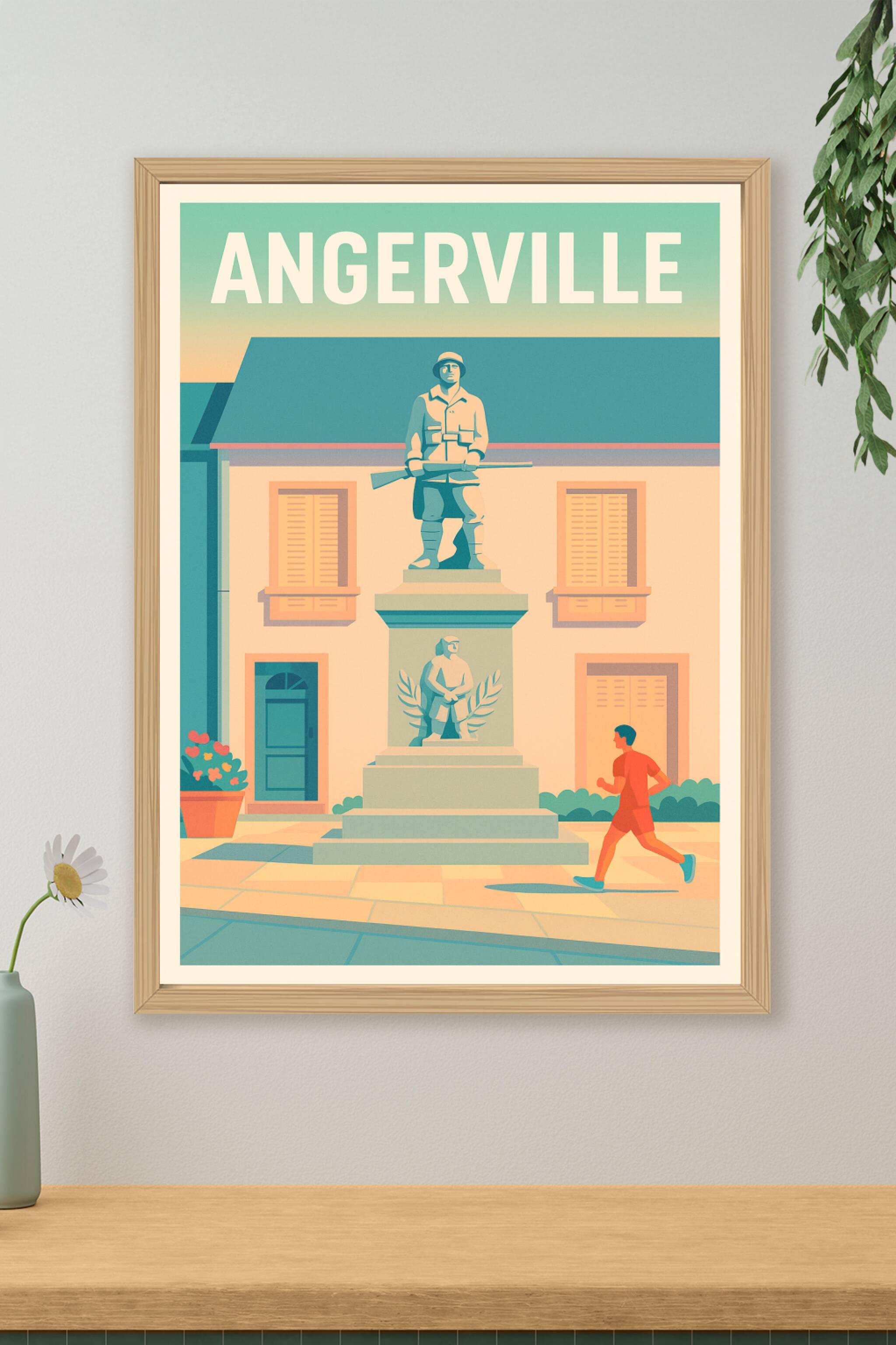 Affiche de Angerville - Le charme paisible du monument historique