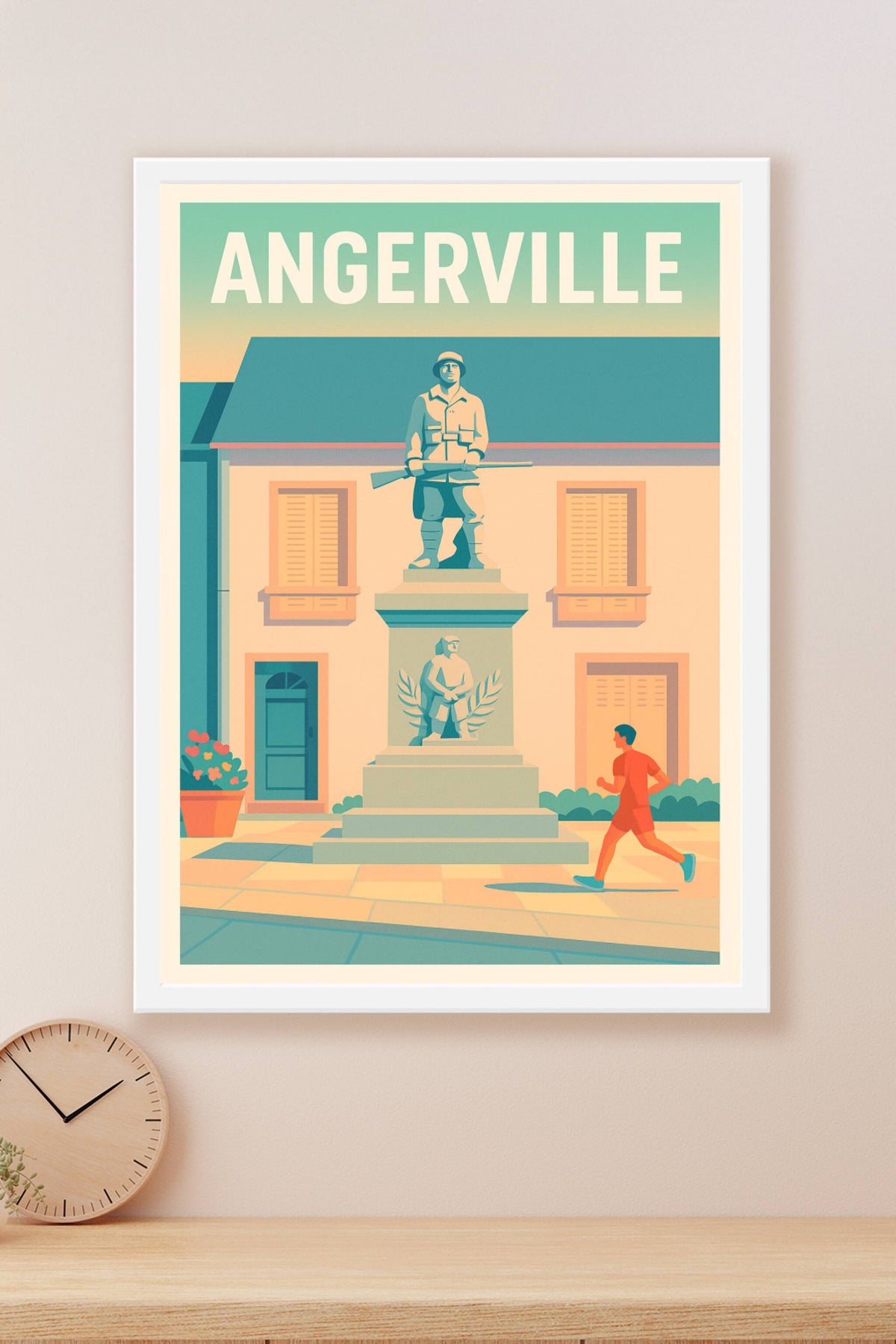 Affiche de Angerville - Le charme paisible du monument historique