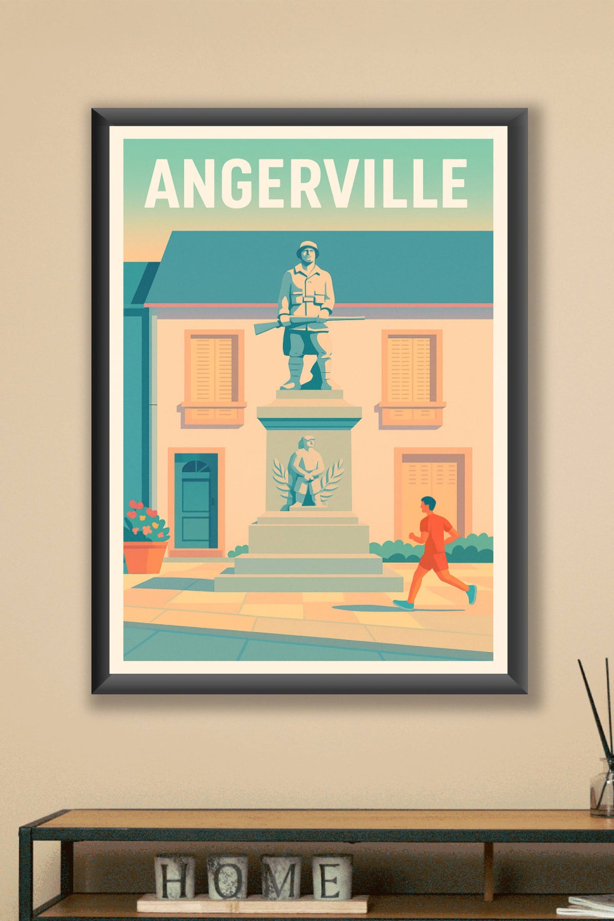 Affiche de Angerville - Le charme paisible du monument historique