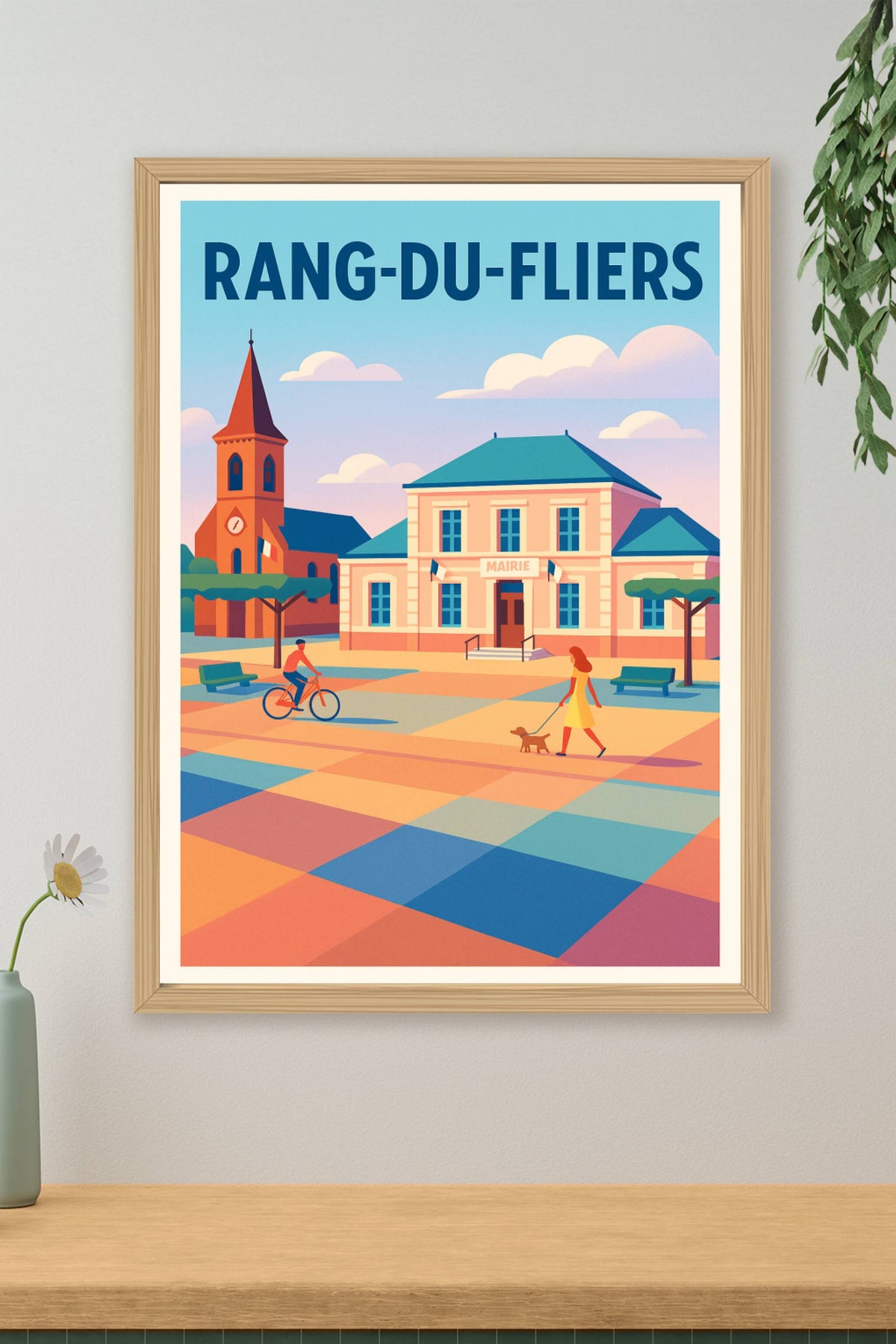 Affiche de Rang-du-Fliers - Charme et quiétude de la place de la Mairie