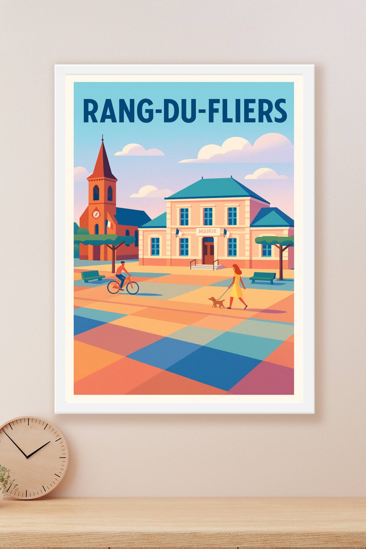 Affiche de Rang-du-Fliers - Charme et quiétude de la place de la Mairie