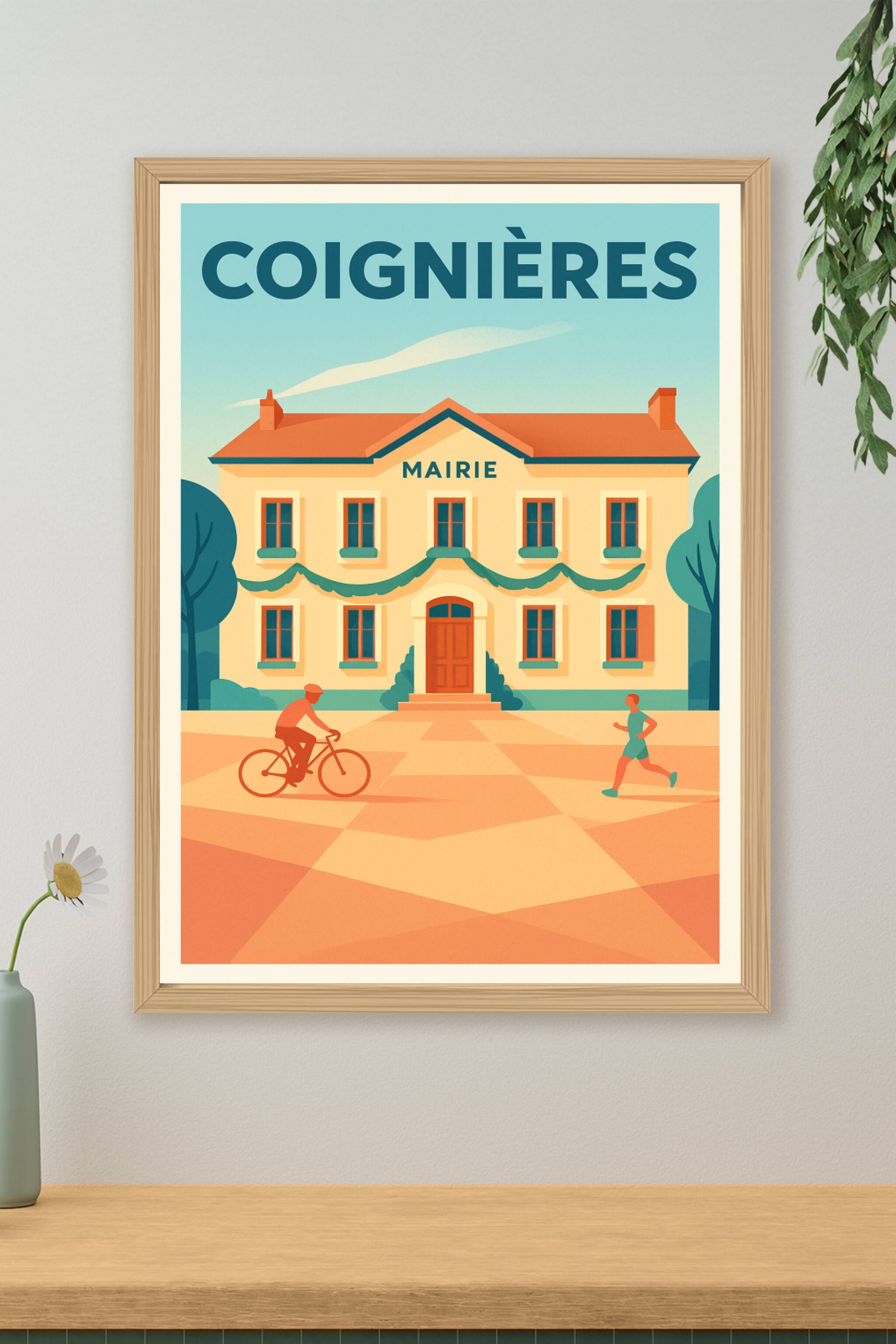 Affiche de Coignières - Charme paisible de la mairie au cœur de la ville