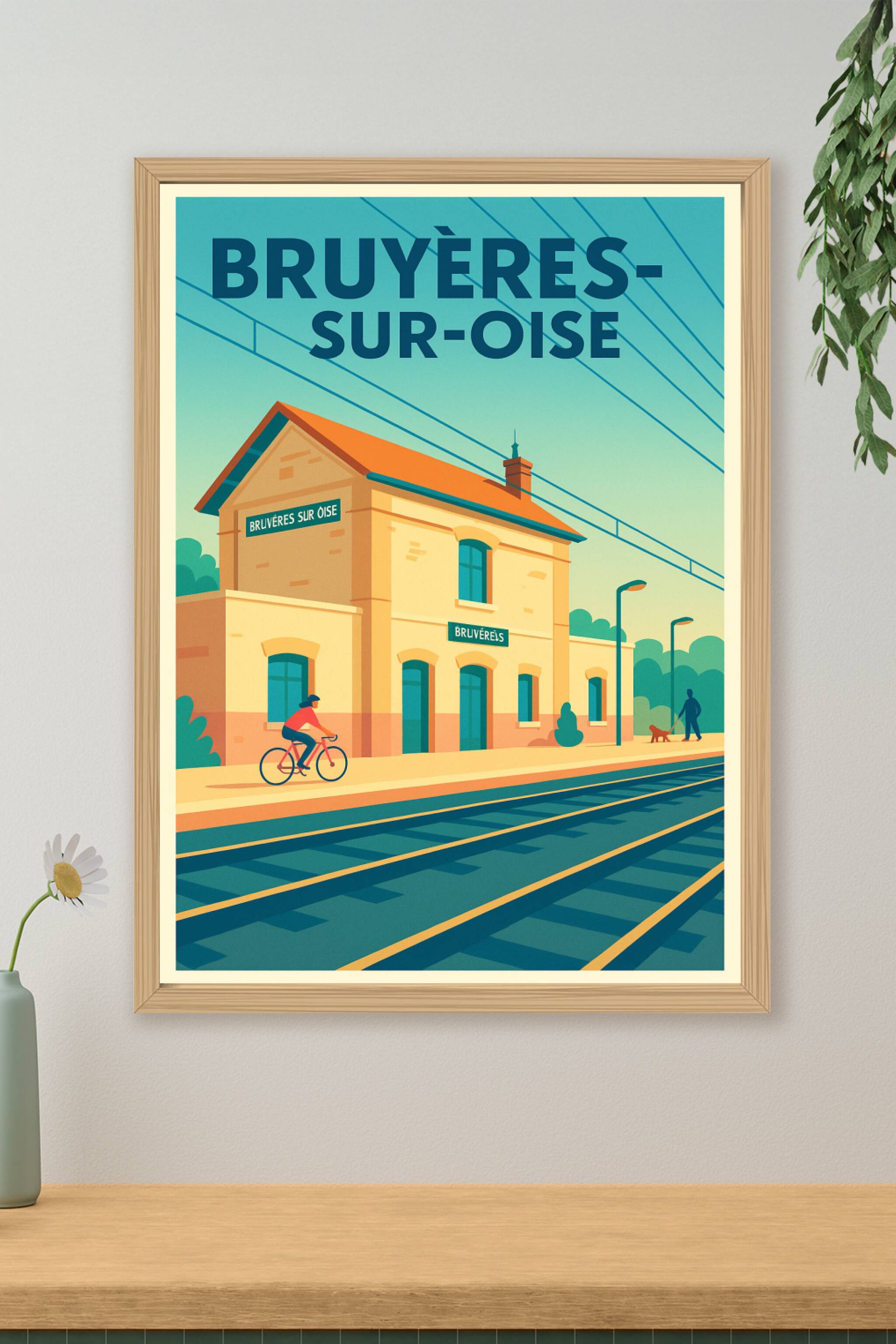 Affiche de Bruyères-sur-Oise - L'élégance d'une gare paisible
