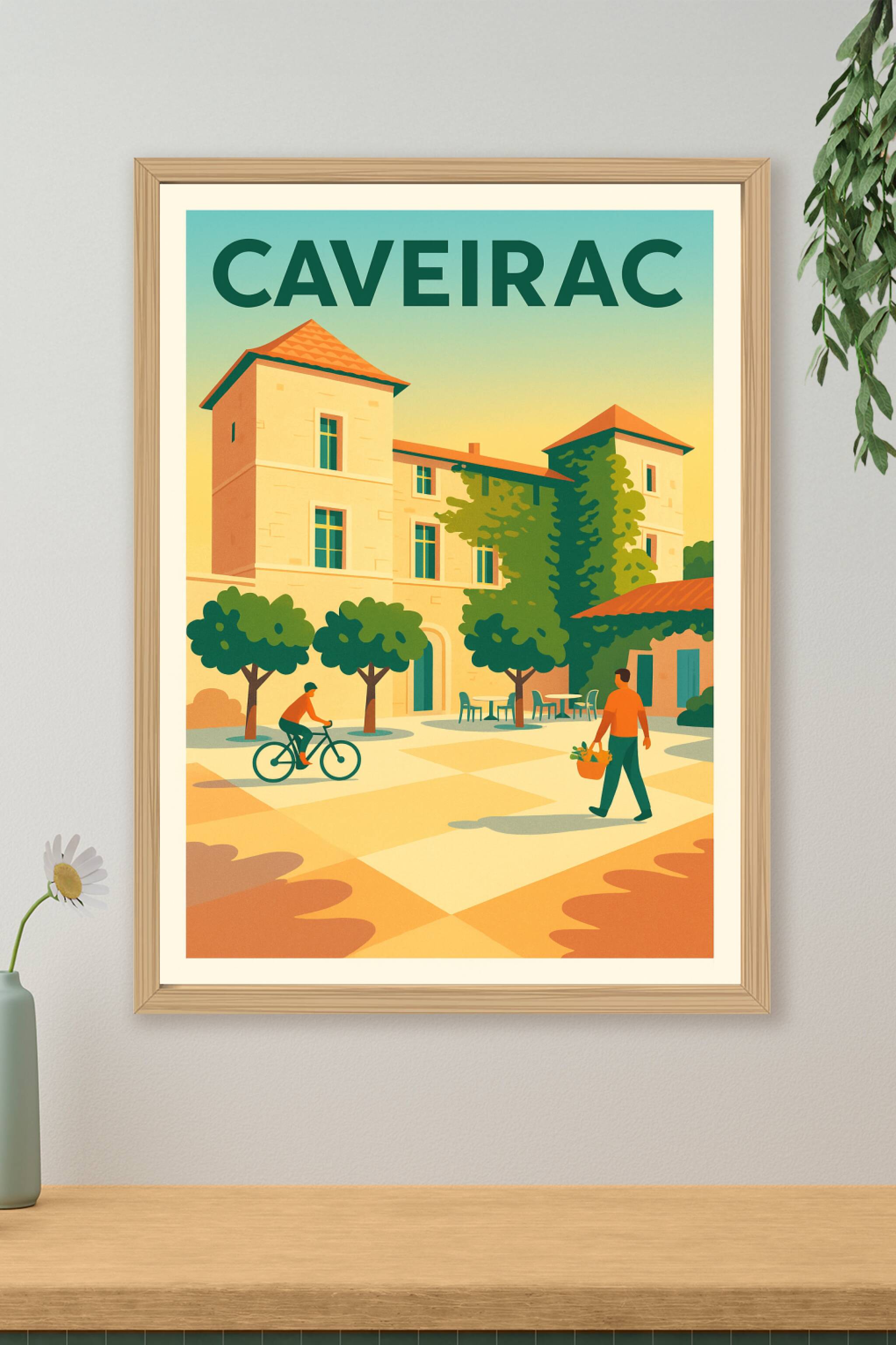Affiche de Caveirac - L'élégance d'un village ensoleillé