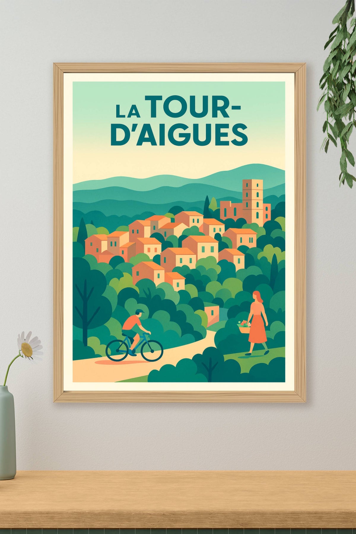 Affiche de La Tour-d'Aigues - Villages et collines en harmonie