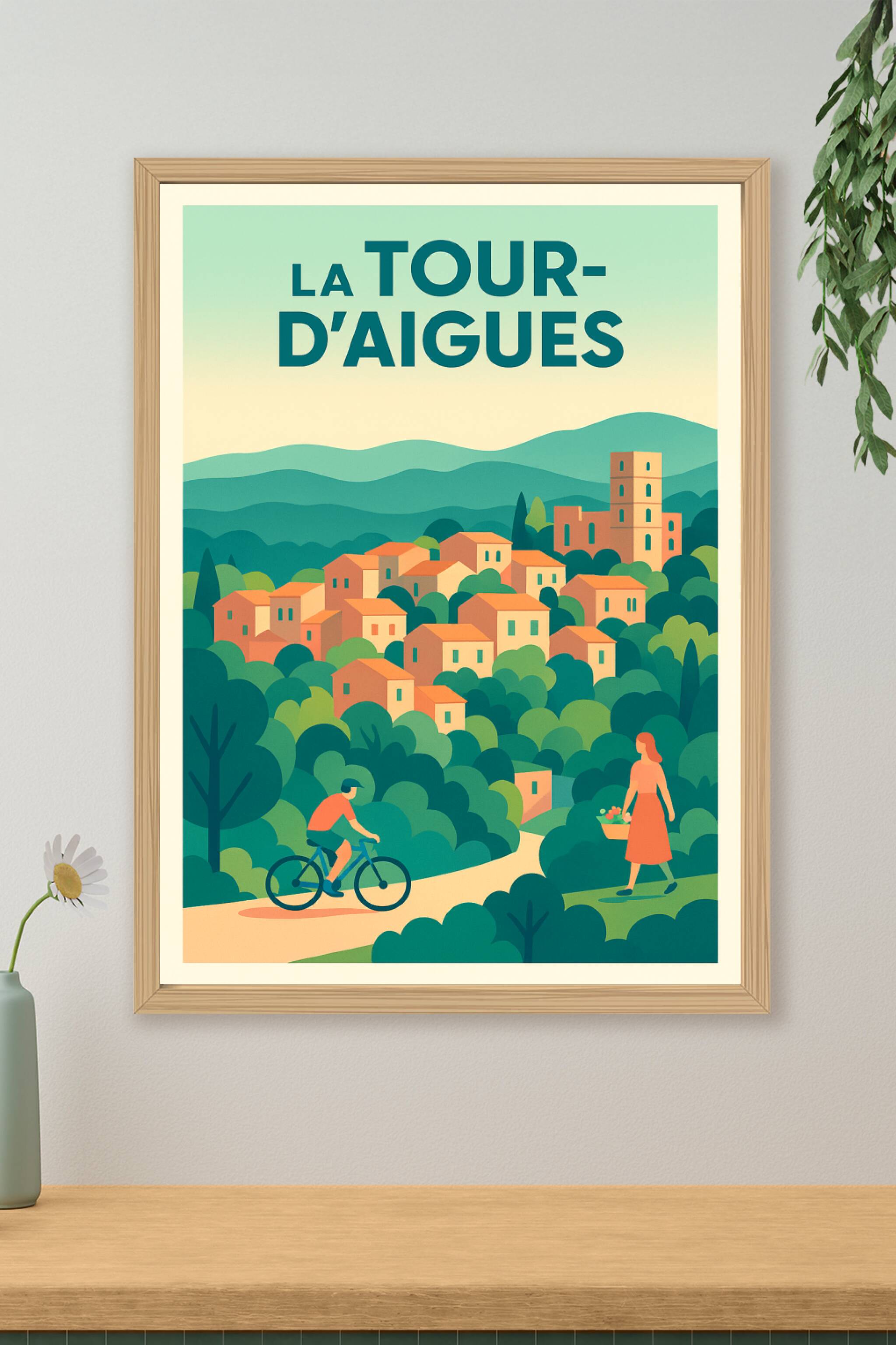 Affiche de La Tour-d'Aigues - Villages et collines en harmonie