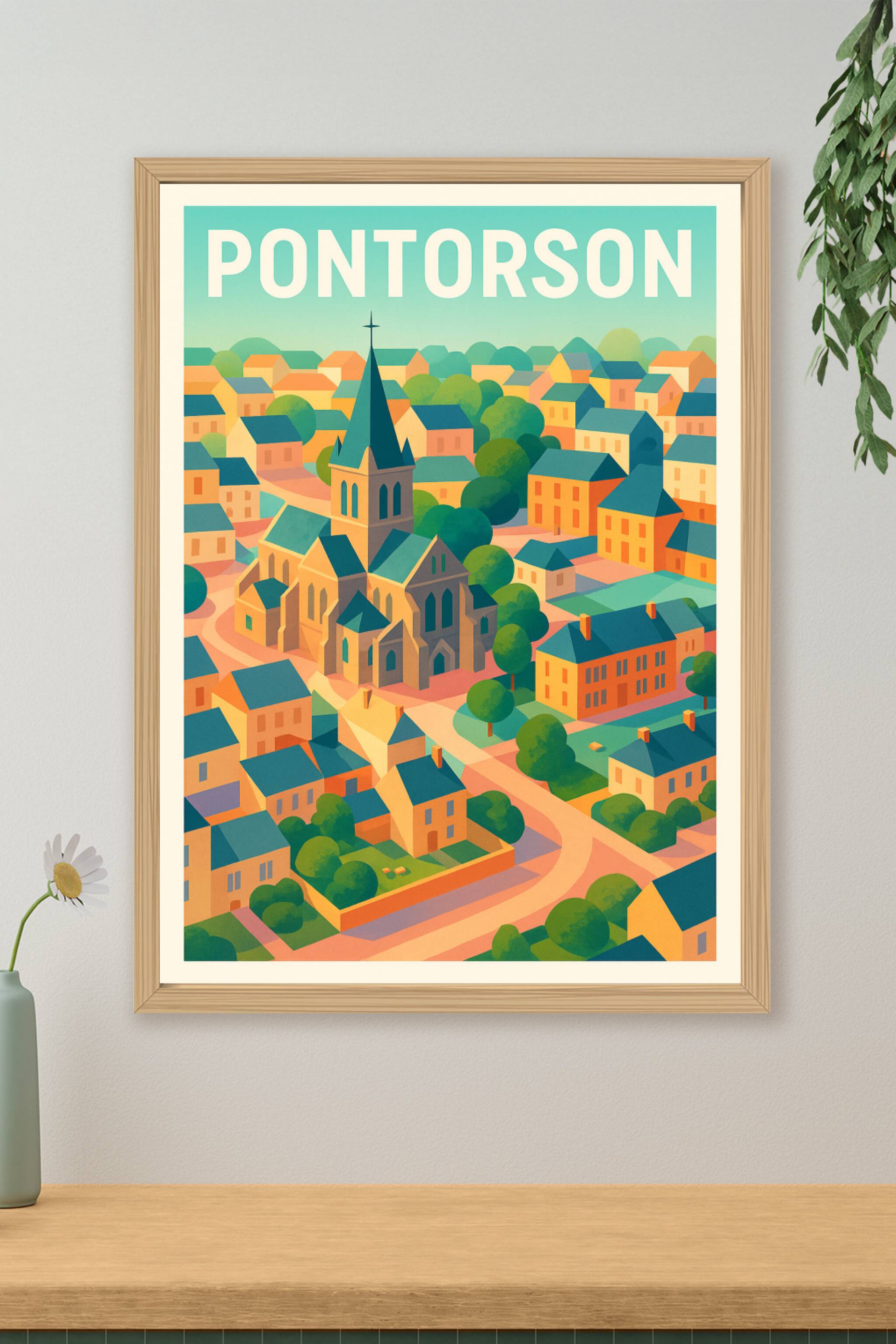 Affiche de Pontorson - Le charme paisible de la cité normande