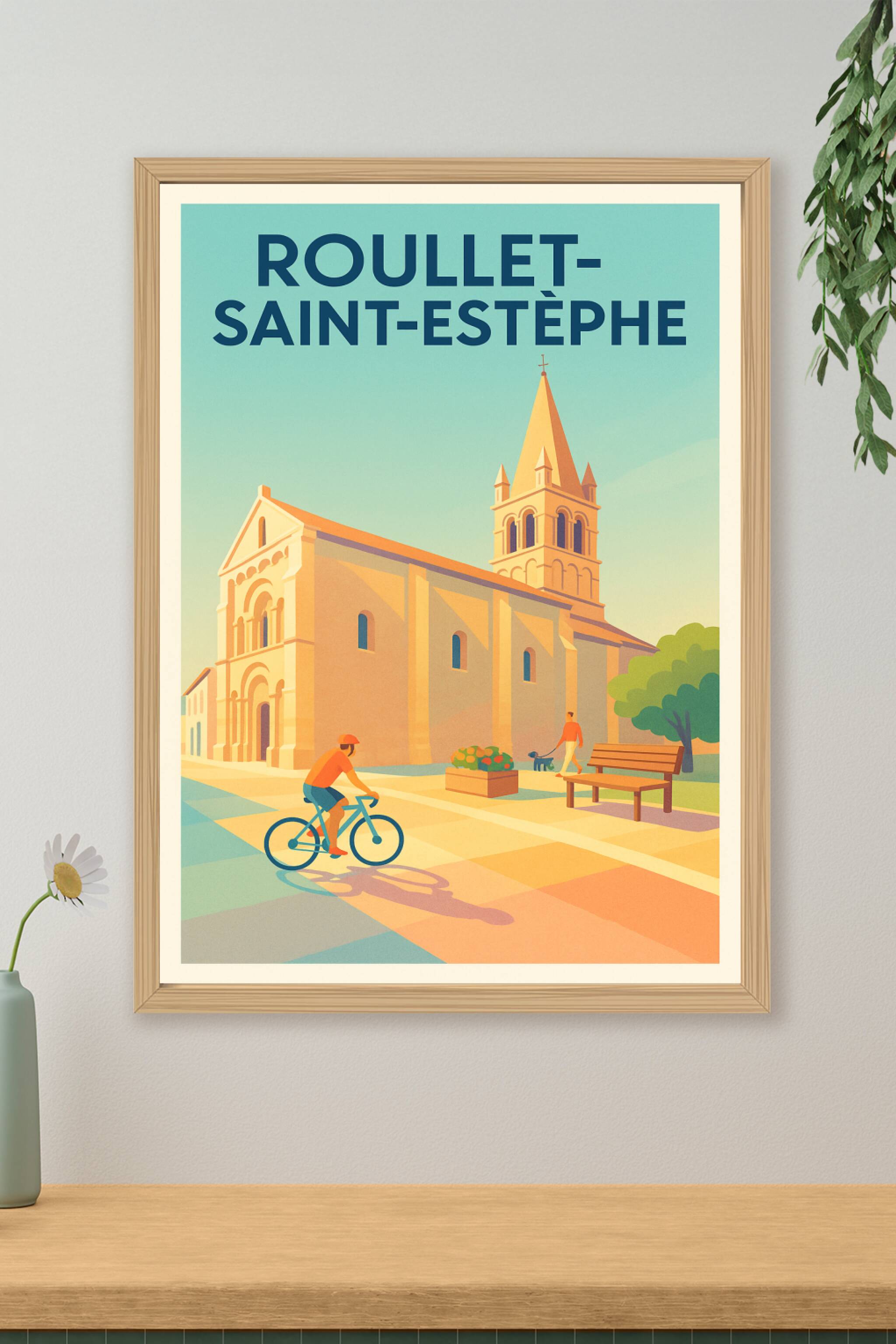 Affiche de Roullet-Saint-Estèphe - Charme et douceur de vivre à vélo