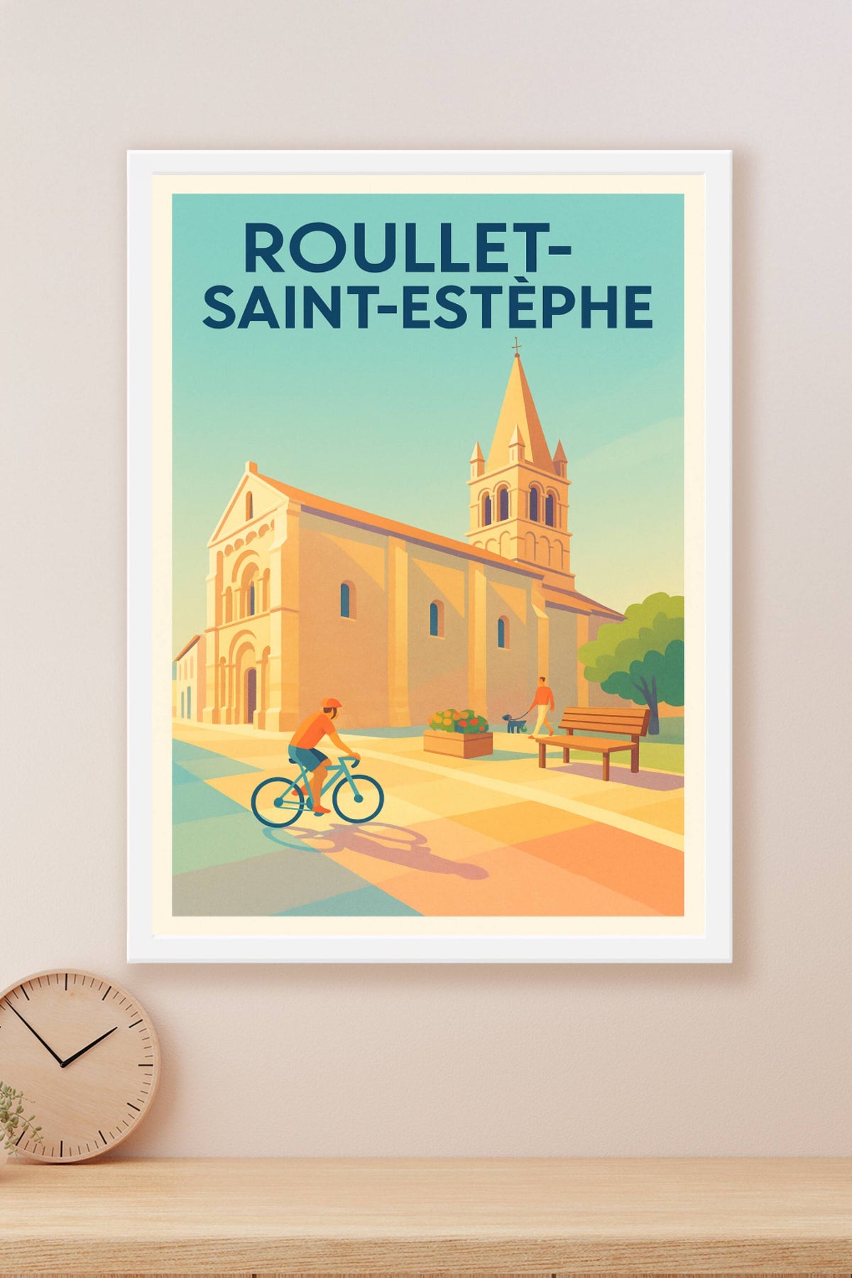 Affiche de Roullet-Saint-Estèphe - Charme et douceur de vivre à vélo