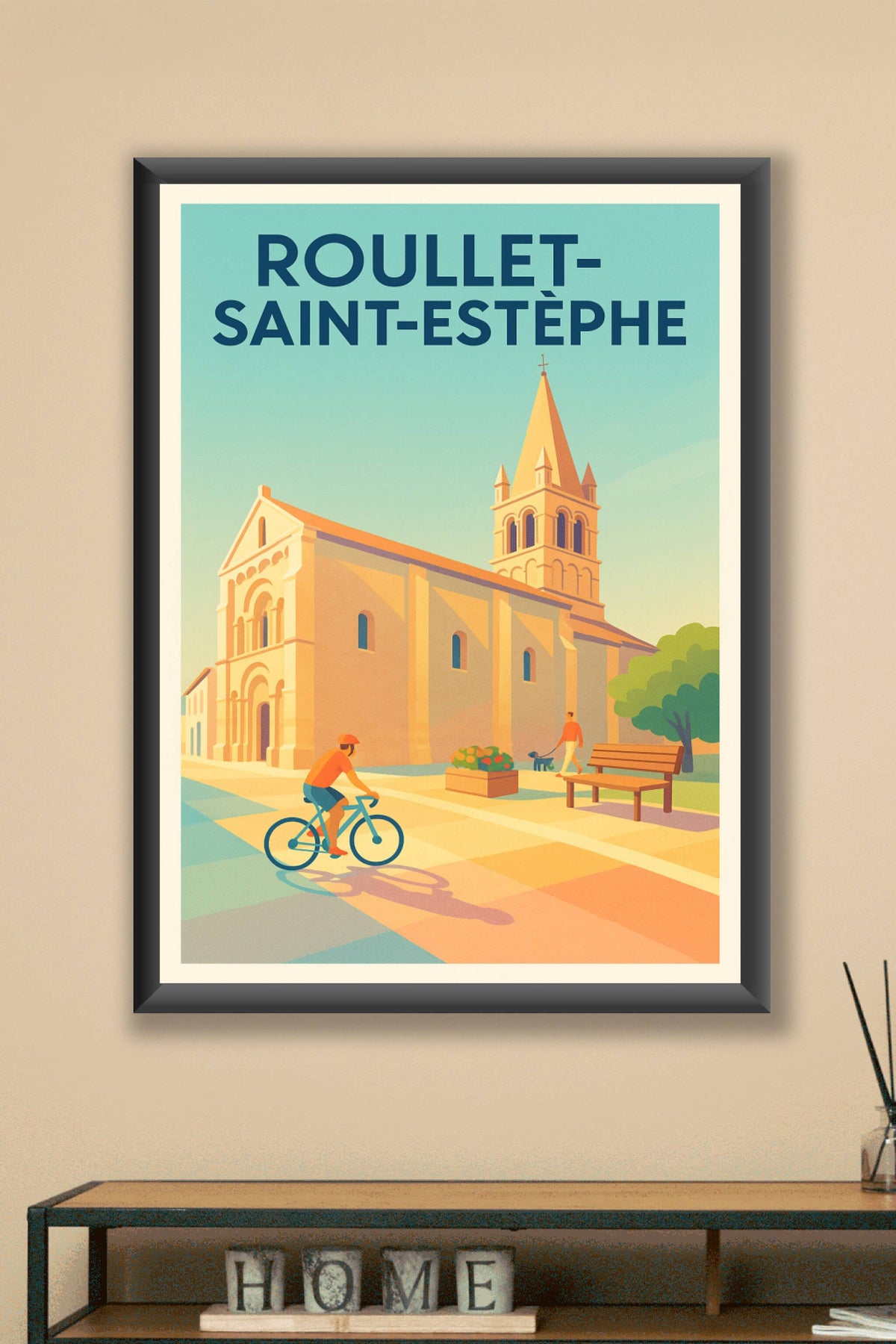 Affiche de Roullet-Saint-Estèphe - Charme et douceur de vivre à vélo