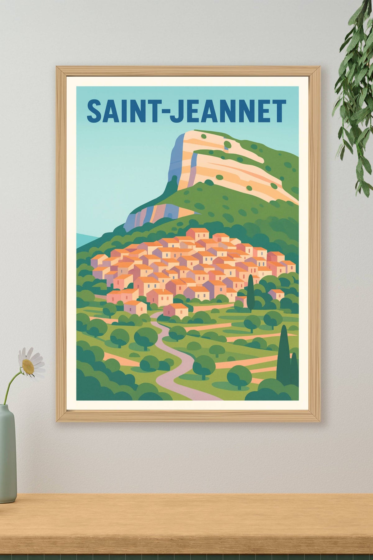 Affiche de Saint-Jeannet - Le charme pittoresque de la Provence intemporelle