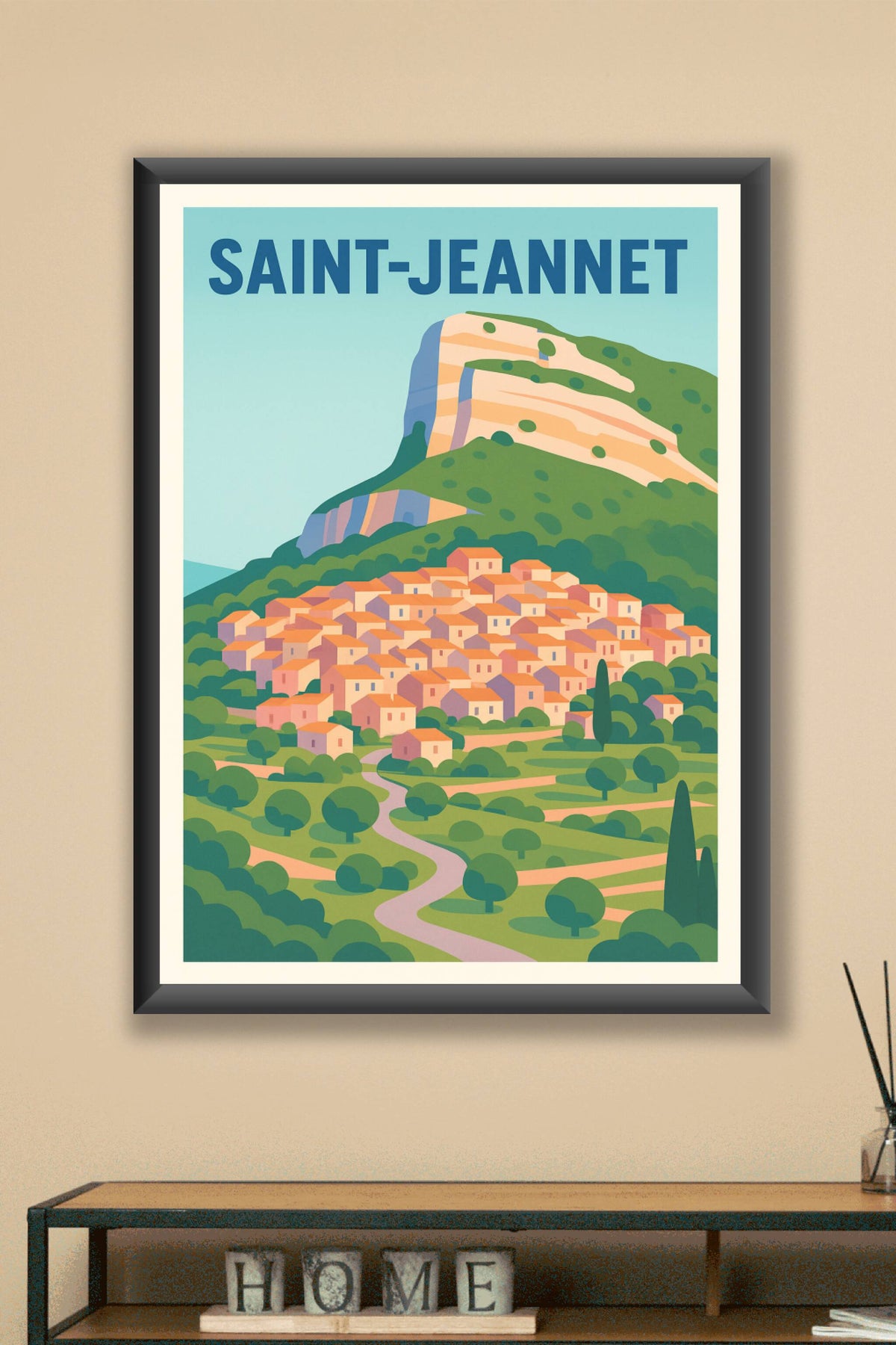 Affiche de Saint-Jeannet - Le charme pittoresque de la Provence intemporelle
