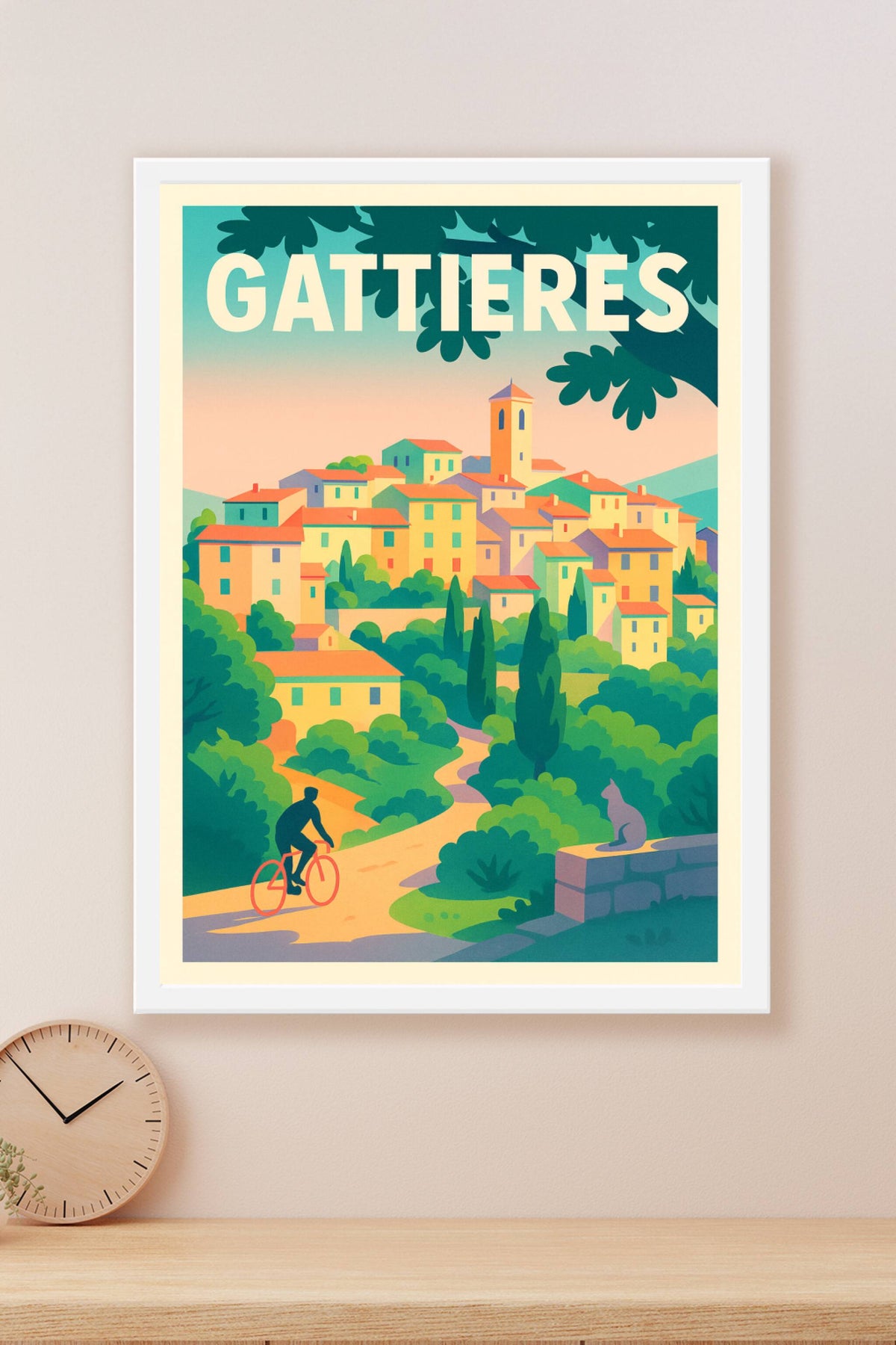 Affiche de Gattières - Évasion paisible au cœur de la nature