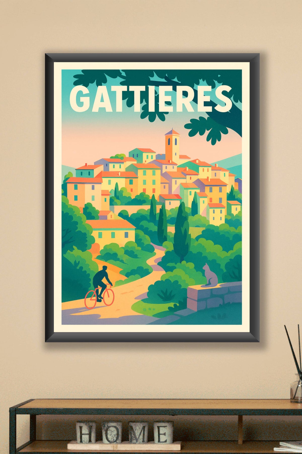 Affiche de Gattières - Évasion paisible au cœur de la nature