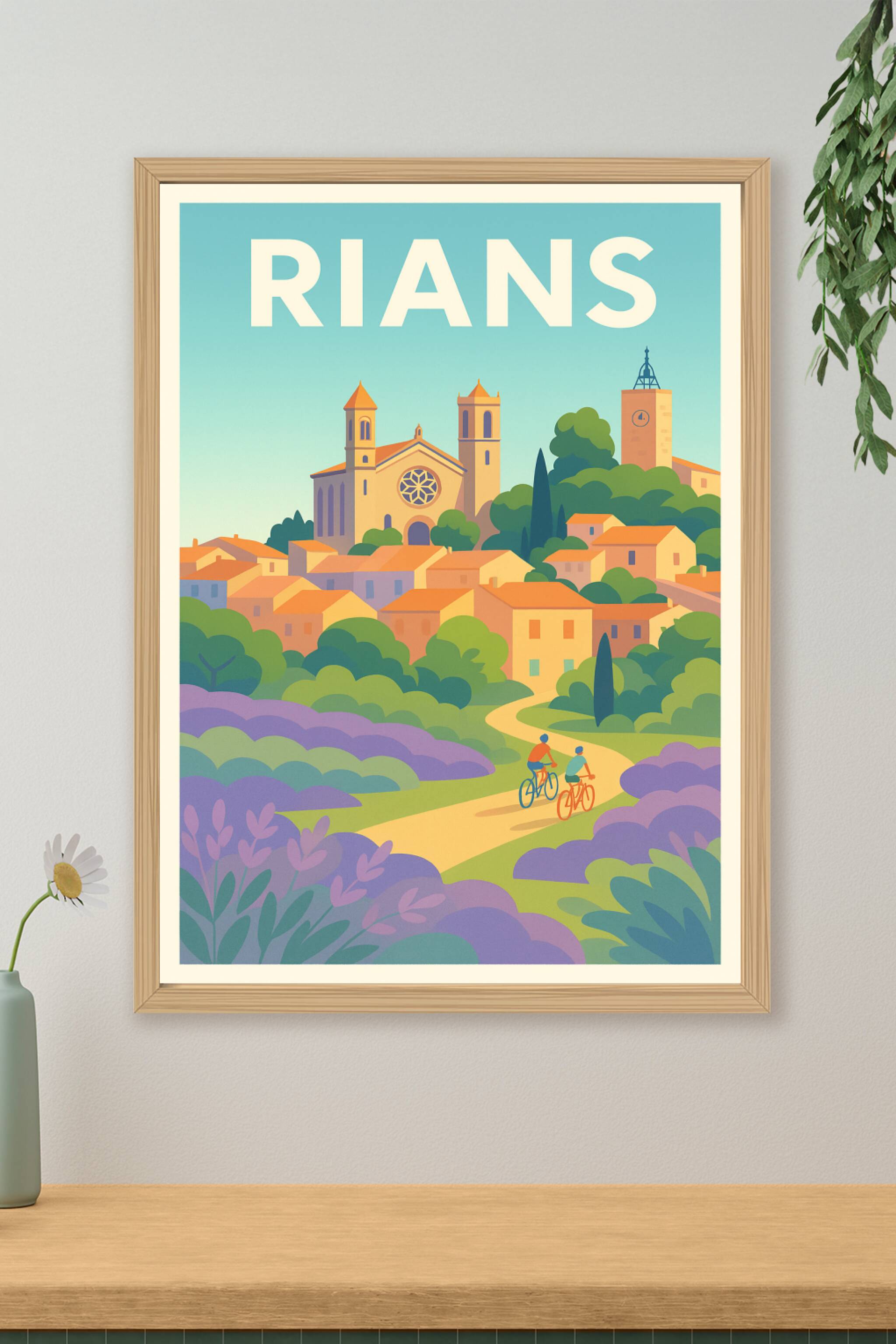Affiche de Rians - Douceur provençale et paysages bucoliques