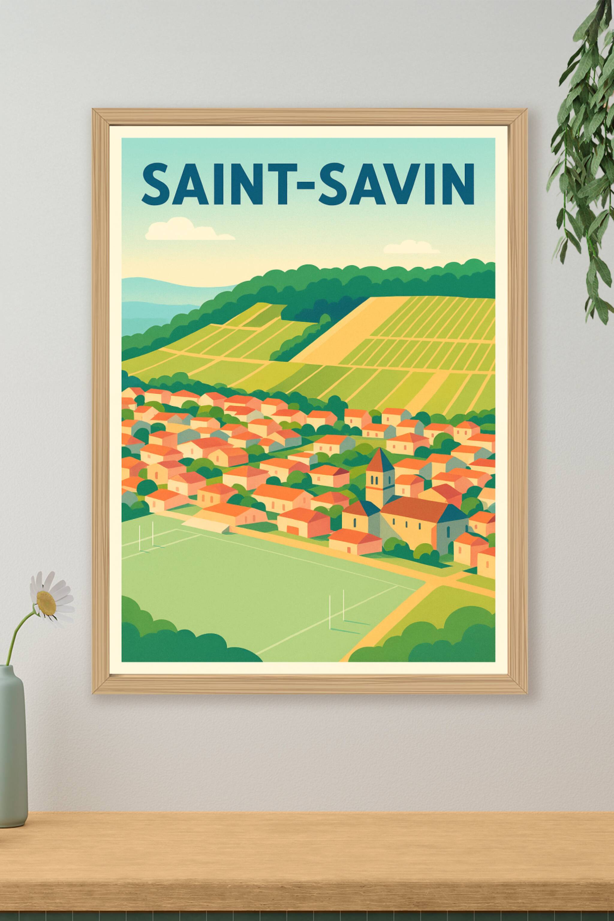 Affiche de Saint-Savin - Charme bucolique et douceur de vivre