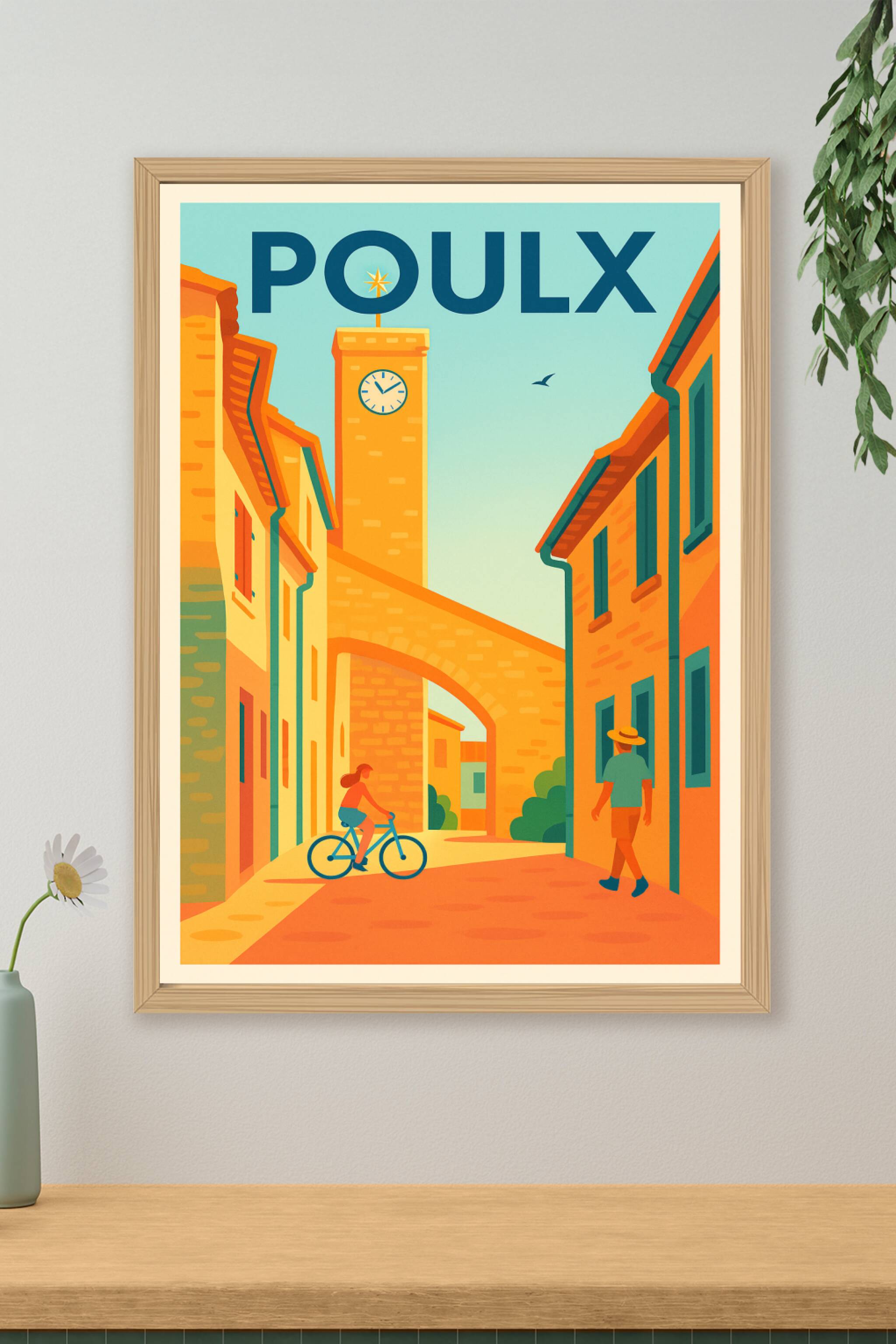 Affiche de Poulx - Charme pittoresque du Sud