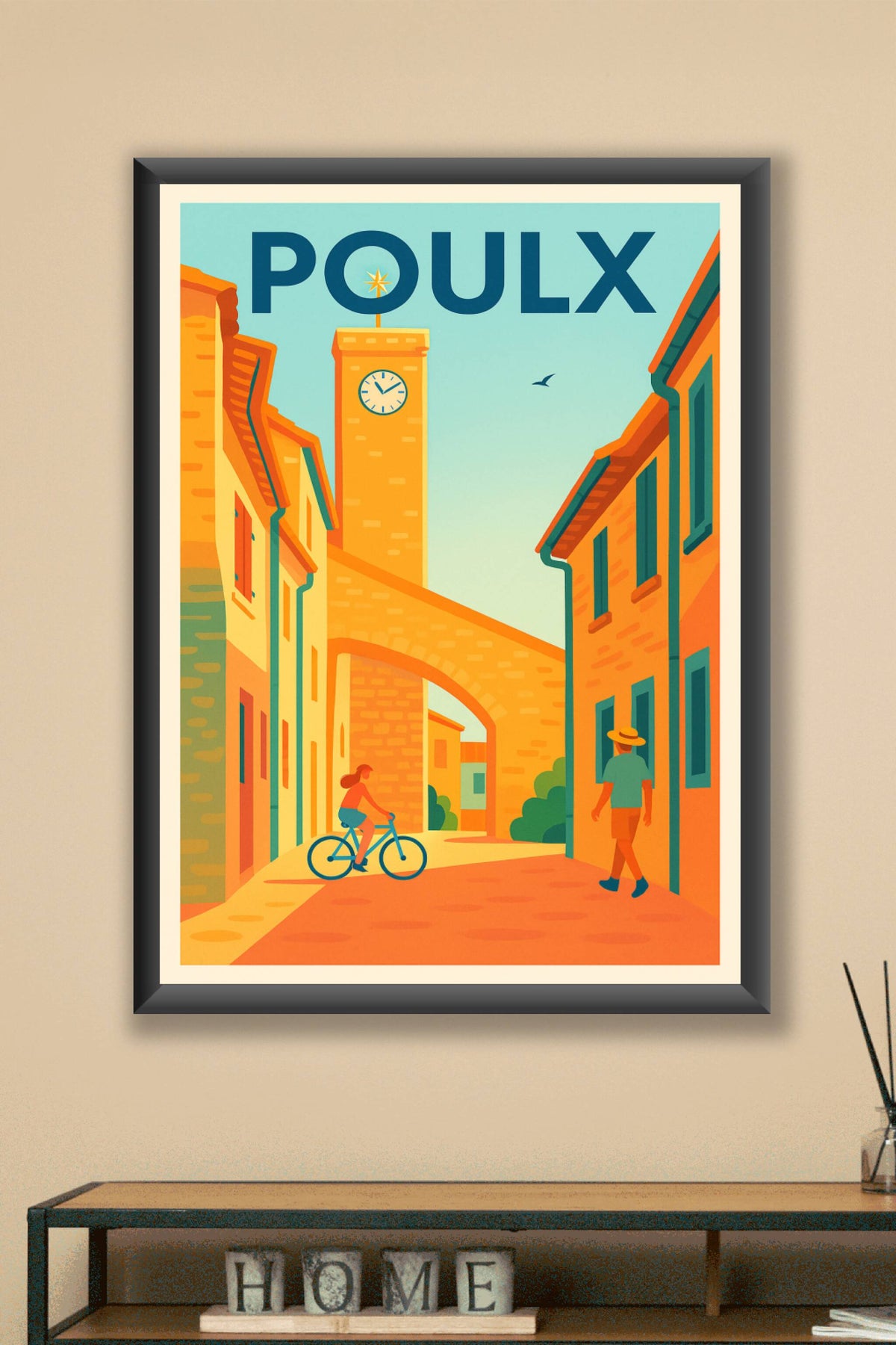 Affiche de Poulx - Charme pittoresque du Sud