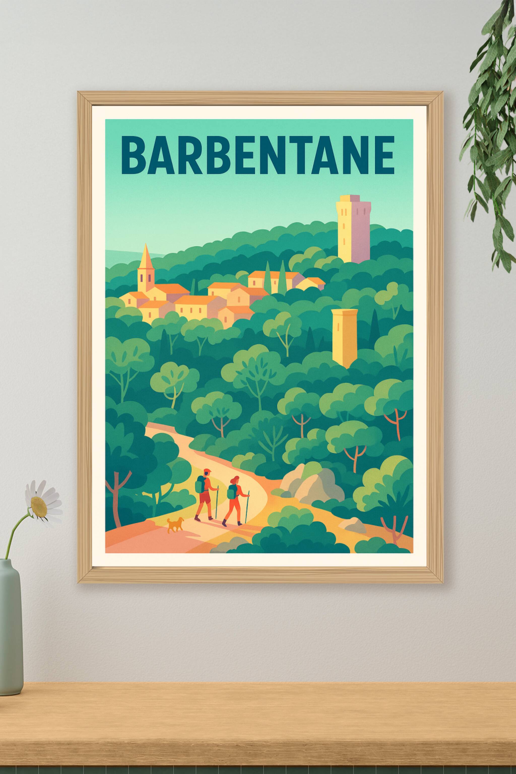 Affiche de Barbentane - Promenade au cœur de la nature provençale
