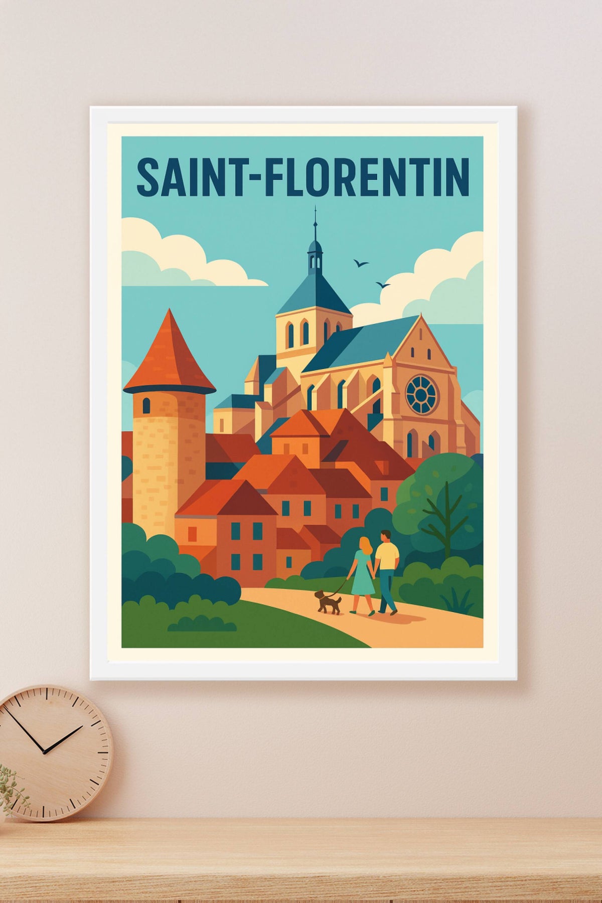 Affiche de Saint-Florentin - Promenade au cœur d’un village historique