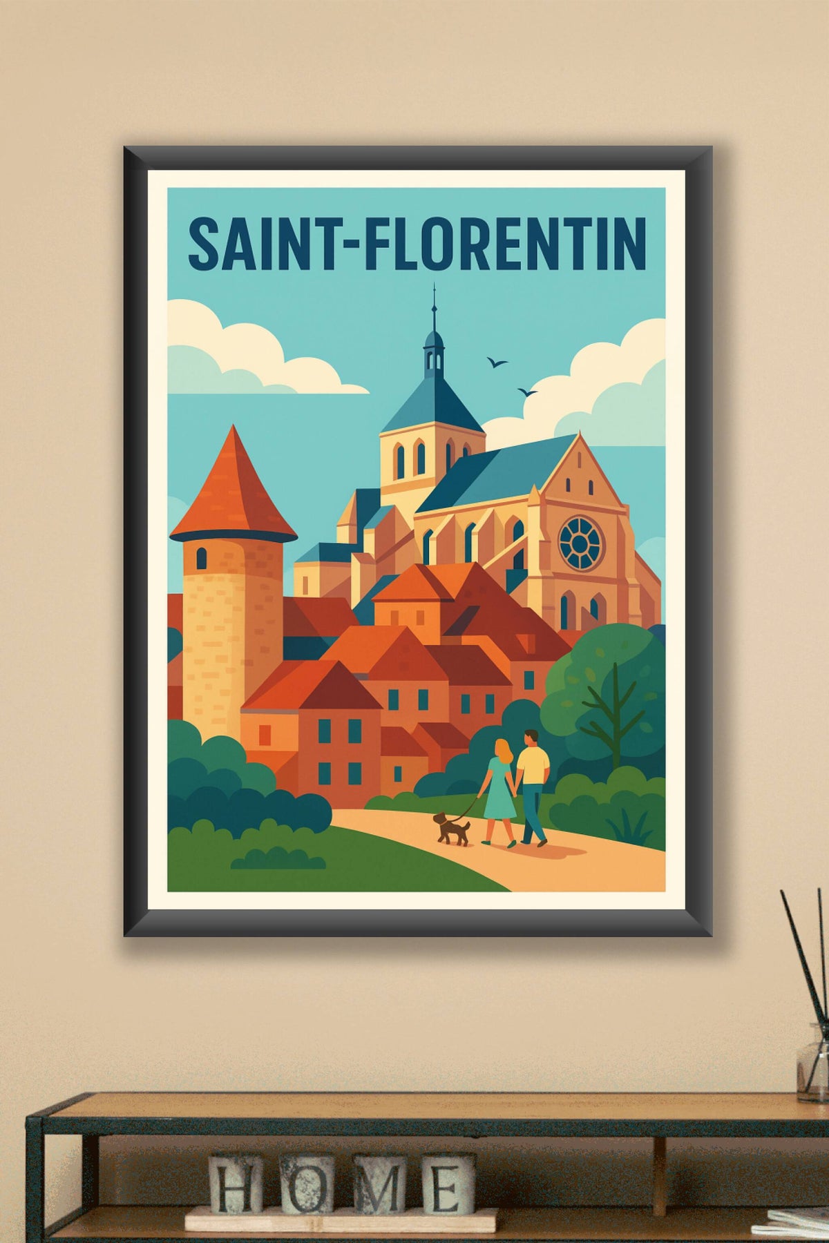 Affiche de Saint-Florentin - Promenade au cœur d’un village historique